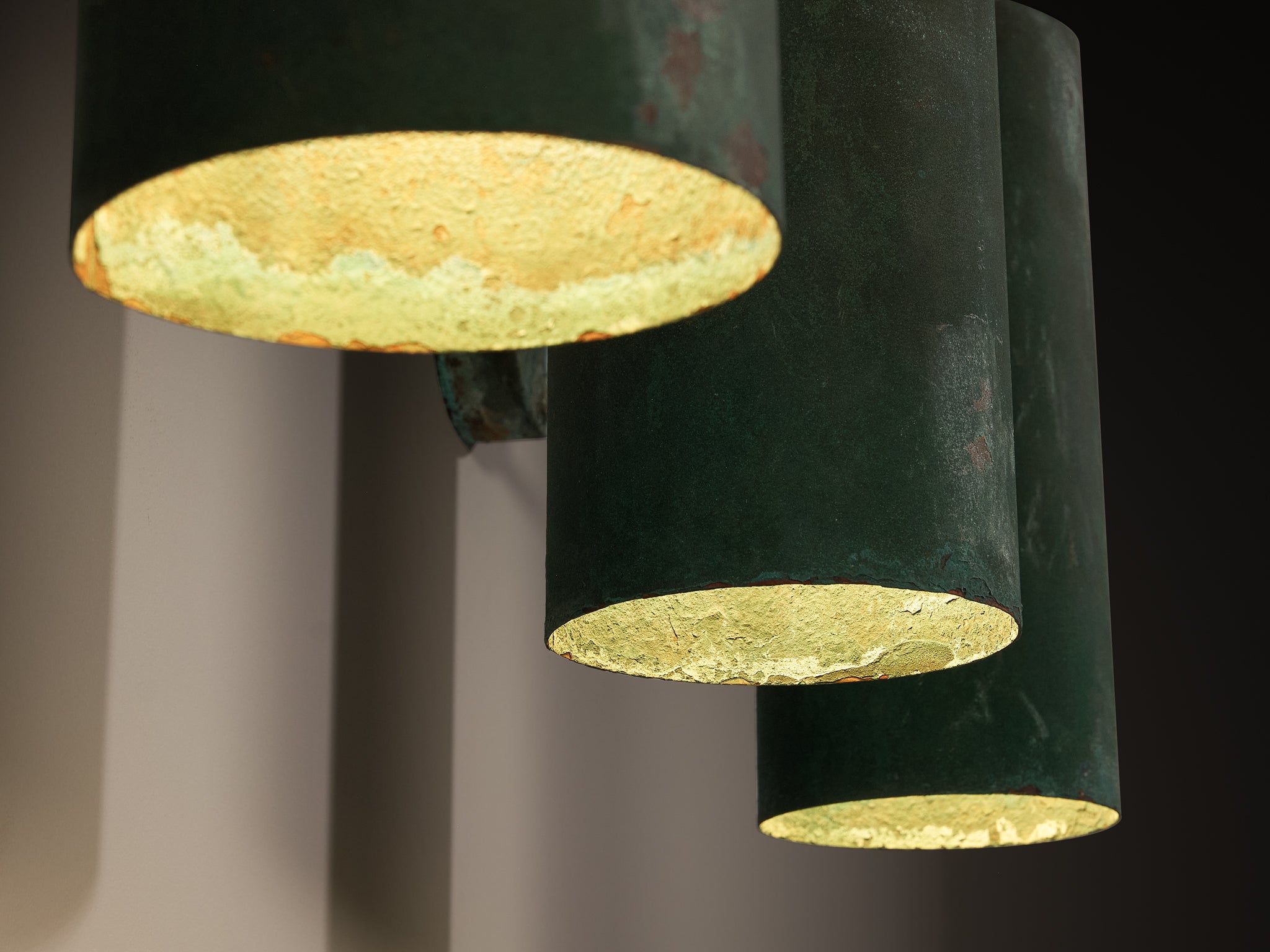 Hans-Agne Jakobsson ‘Rulle’ Wall Lights in Patinated Copper Lighting Morentz