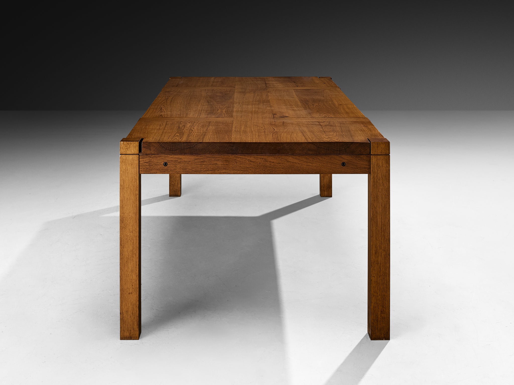 Italian Mid-Century Modernist Dining Table in Oak Tables Morentz