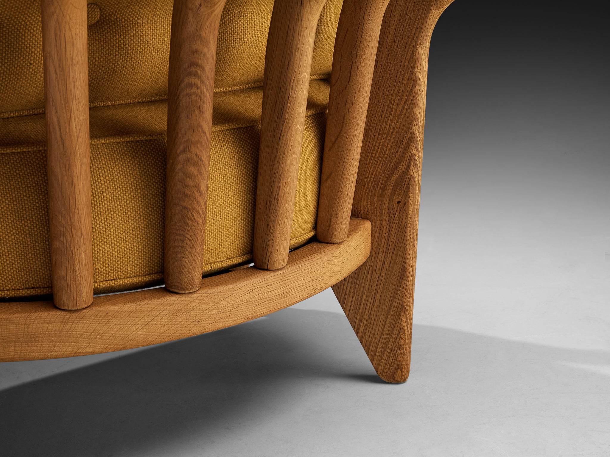 Guillerme & Chambron 'Petit Repos' Lounge Chair in Solid Oak Seating Morentz