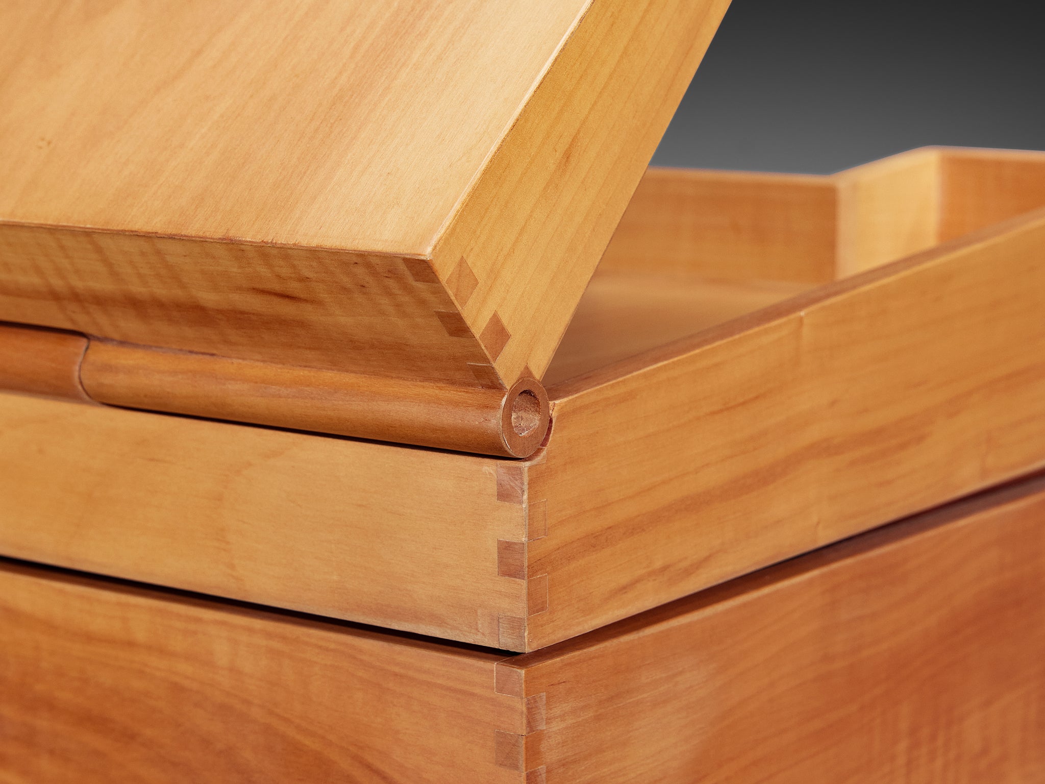 Mario Botta for Alias 'Robot' Tall Cabinet with Drawers in Pearwood and Steel Case pieces and storage cabinets Morentz