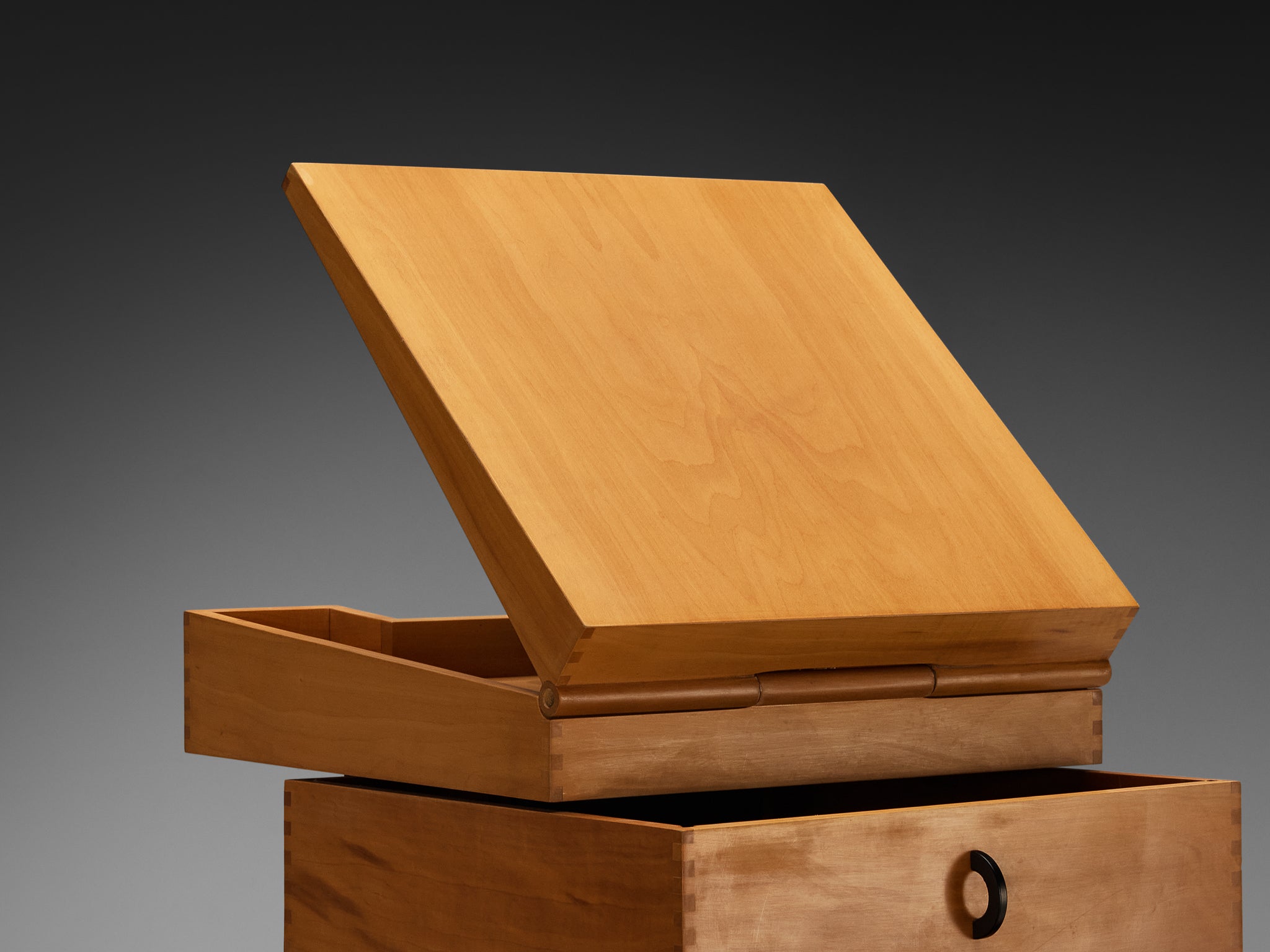 Mario Botta for Alias 'Robot' Tall Cabinet with Drawers in Pearwood and Steel Case pieces and storage cabinets Morentz