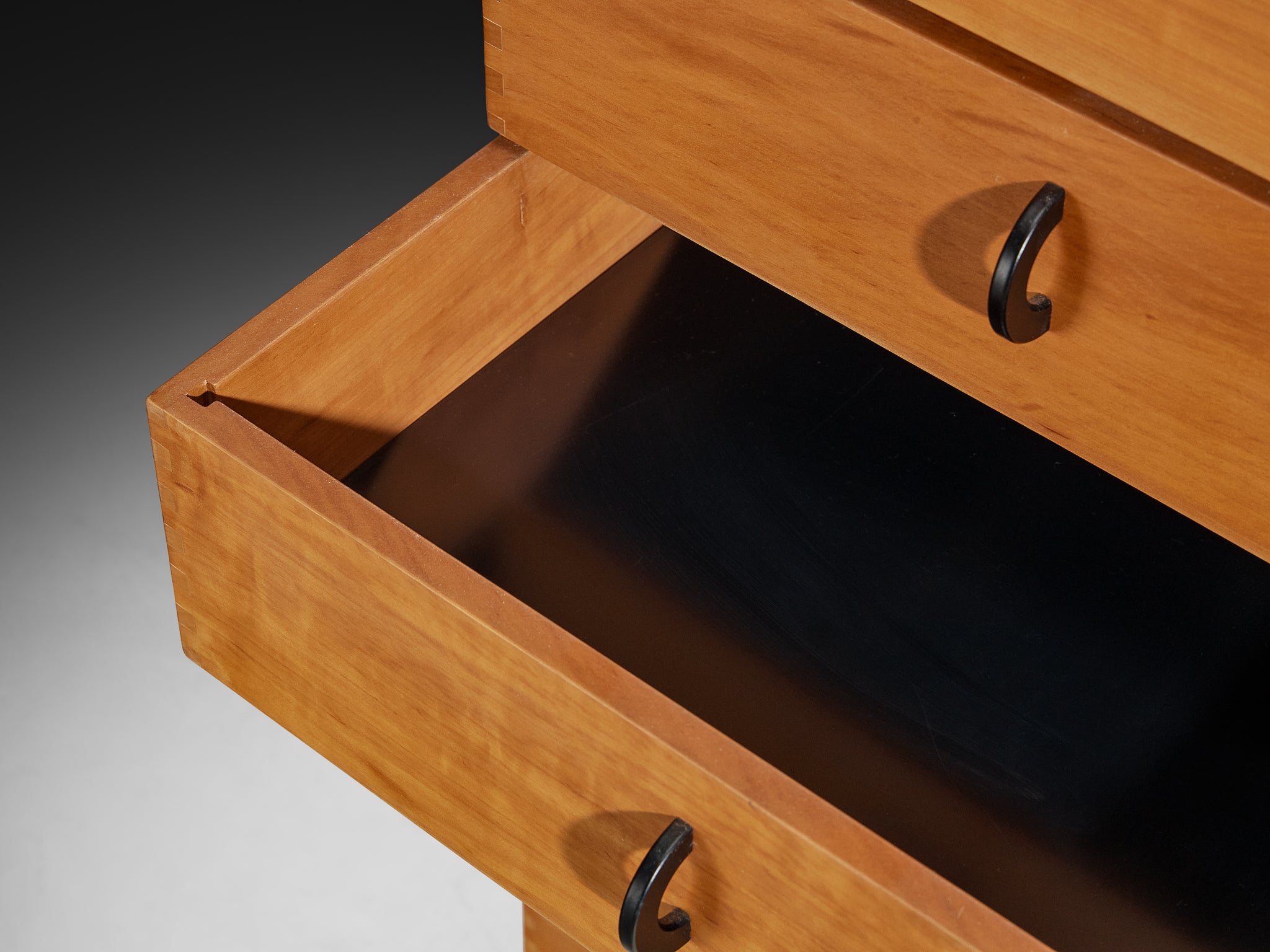 Mario Botta for Alias 'Robot' Tall Cabinet with Drawers in Pearwood and Steel Case pieces and storage cabinets Morentz