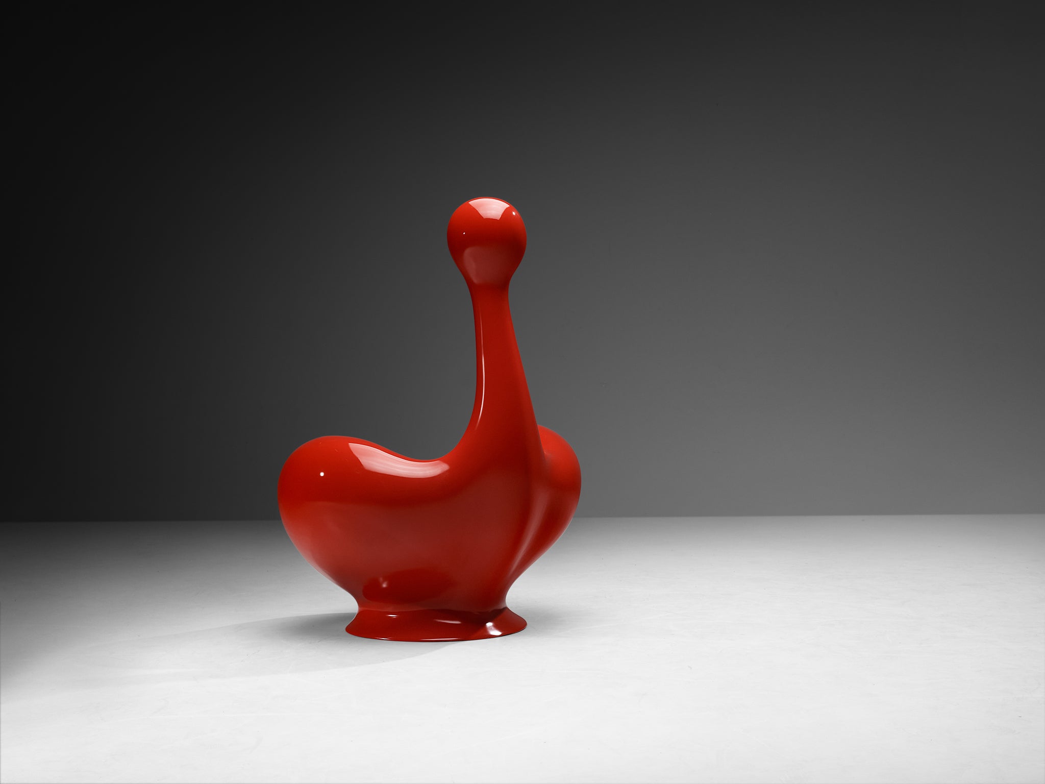 Huub & Adelheid Kortekaas 'Engelhart' Chair in Bright Red Cast Polyester Seating Morentz