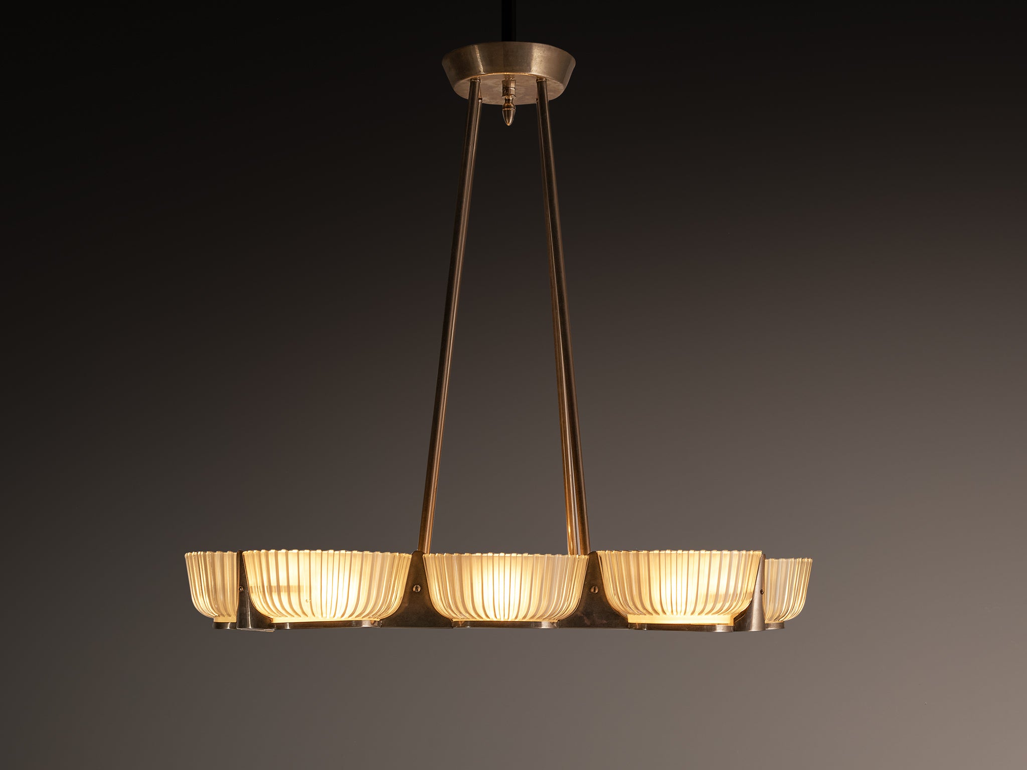 Monumental Art Deco Italian Chandelier