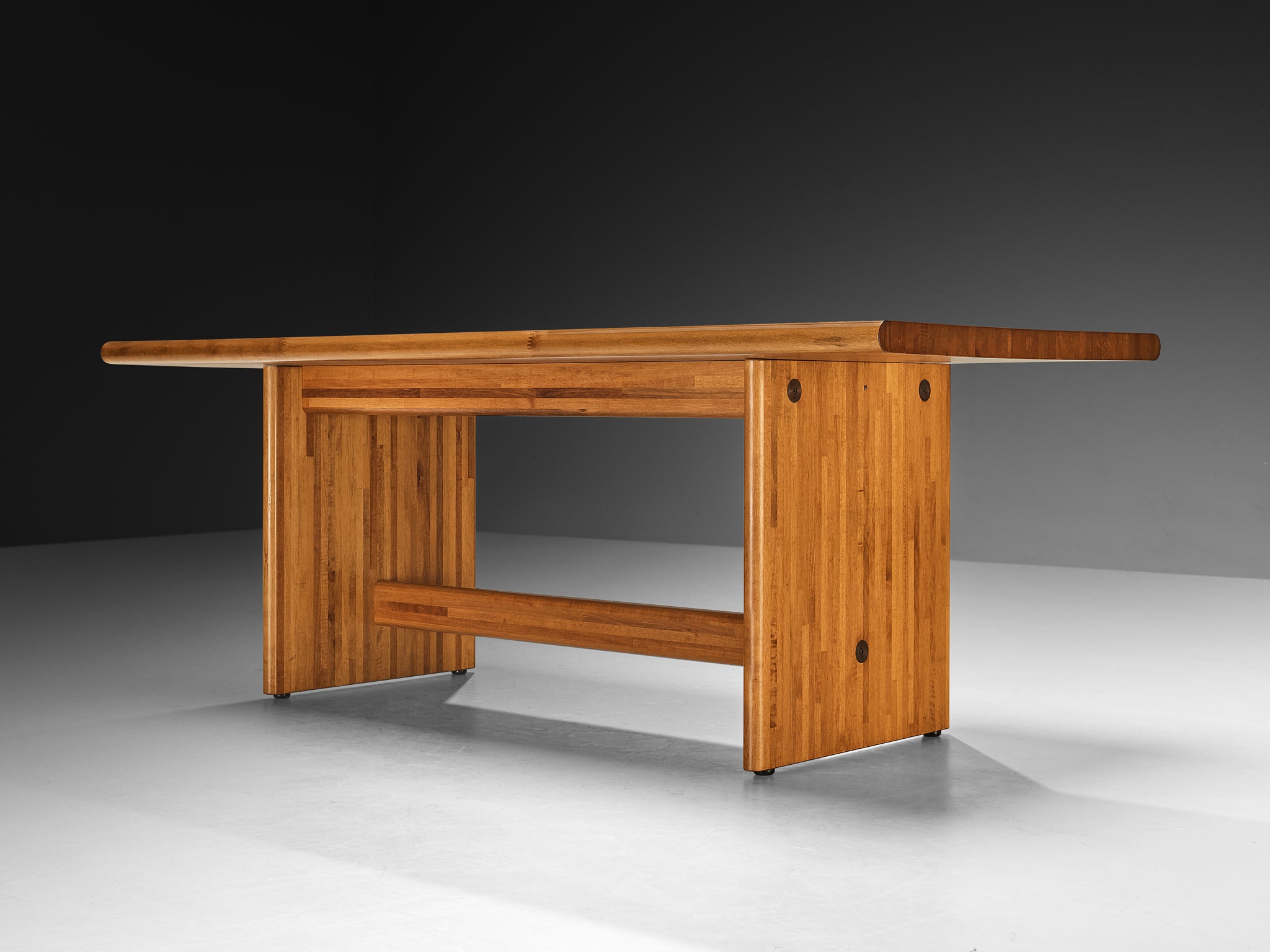 Italian Postmodern Dining Table in Walnut Tables Morentz