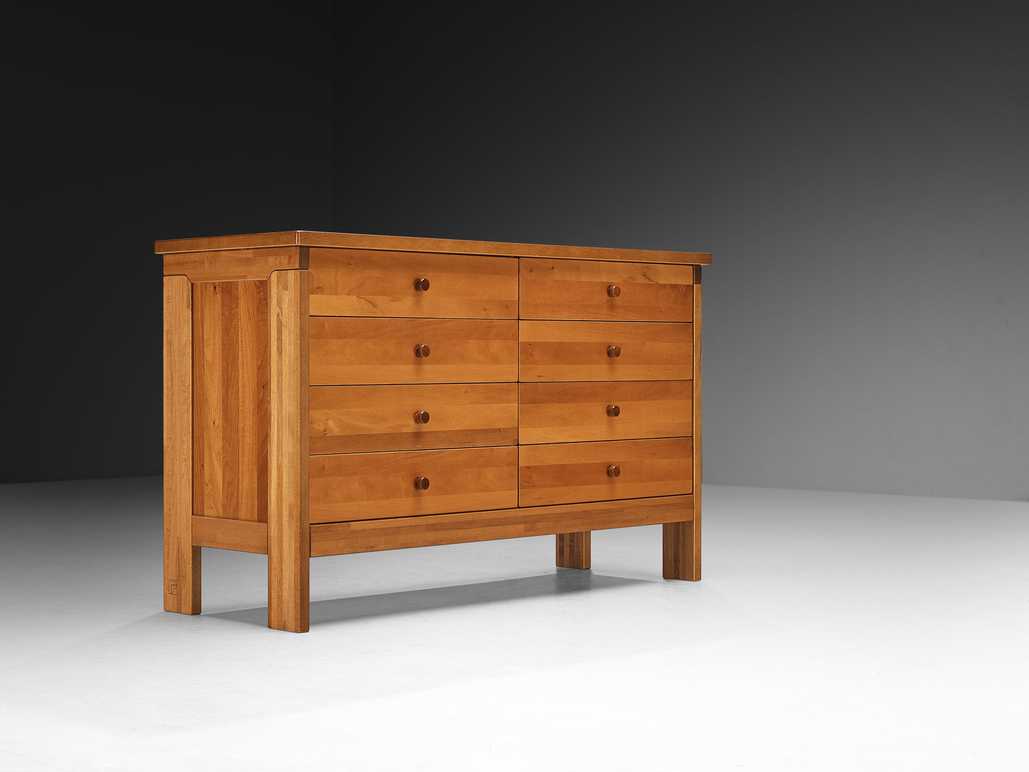 Italian Post-Modern Chest of Drawers in Cherry Wood Case pieces and storage cabinets Morentz