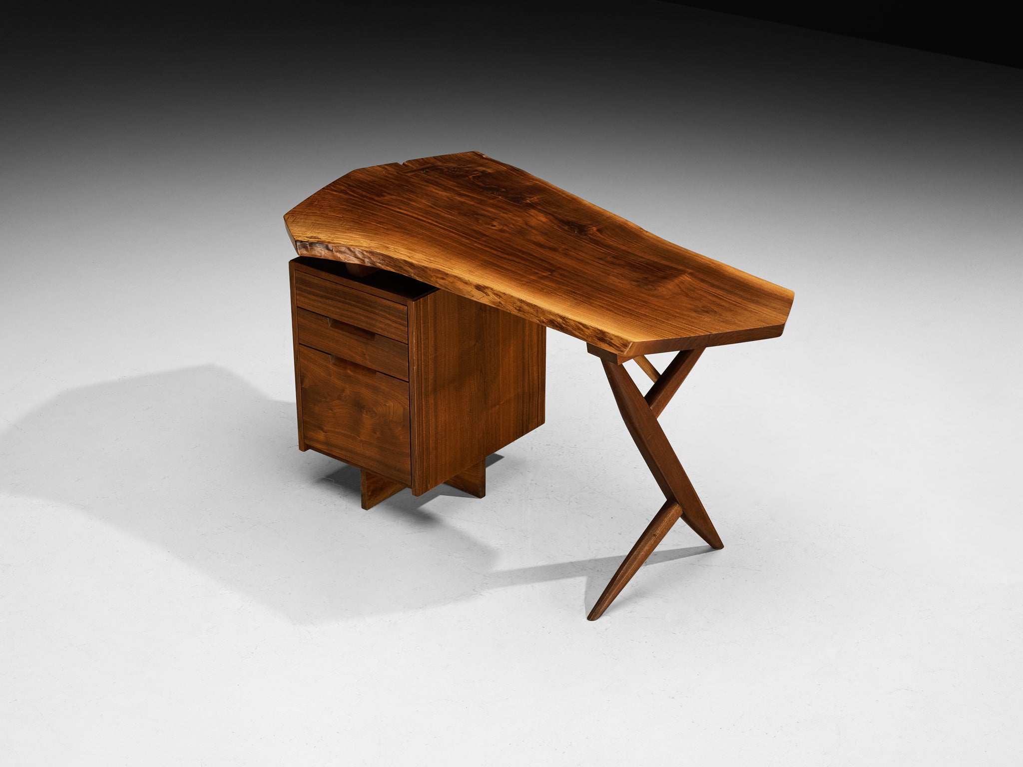 George Nakashima 'Conoid' Writing Desk in American Black Walnut Tables Morentz