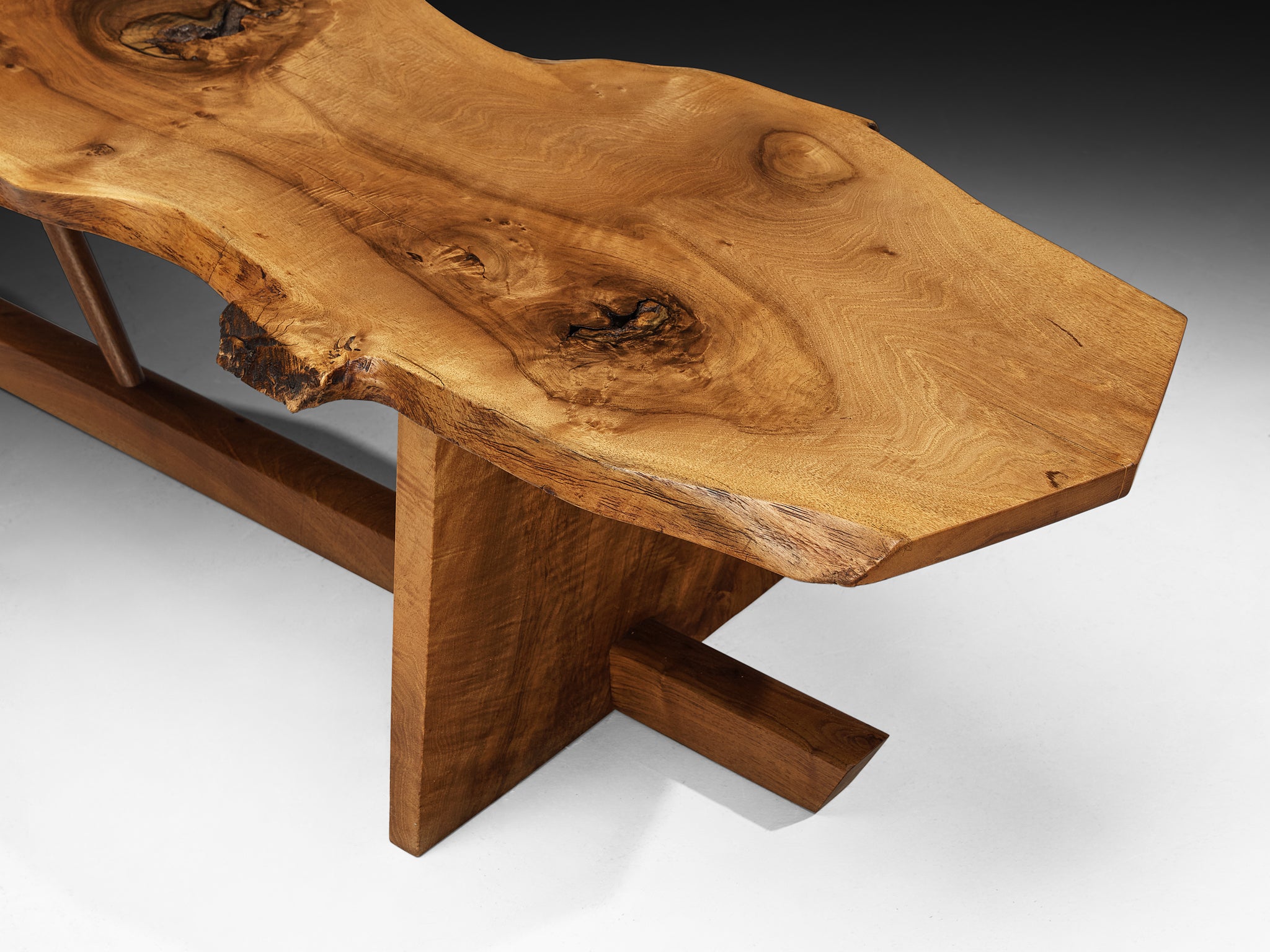 木村利三郎 手刷りWASHINGTON SQUARE FANTASTIC George Nakashima 'Minguren II' Coffee Table in English Walnut