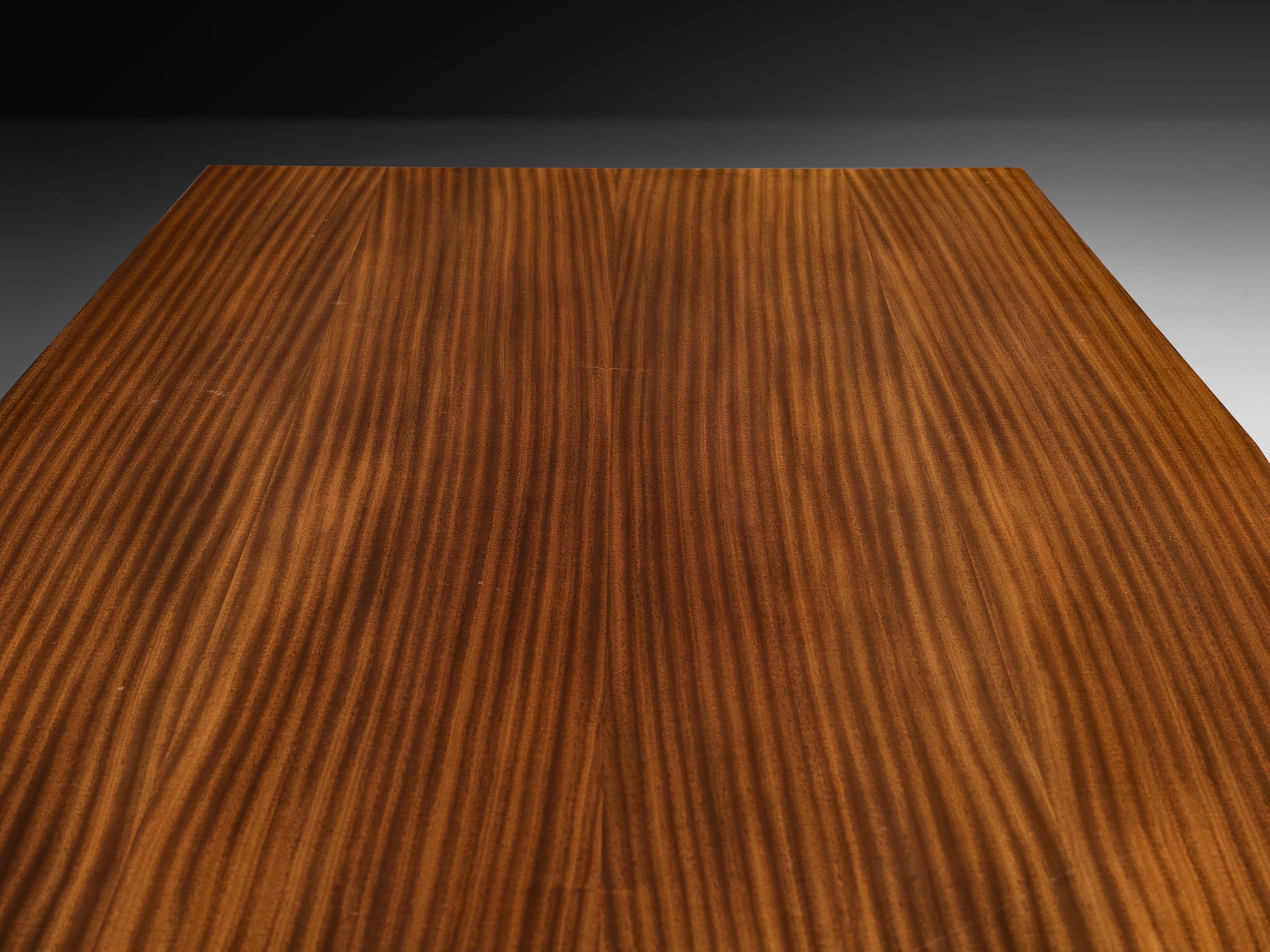 Italian Mid-Century Modern Mahogany Dining Table with Brass Details Tables Morentz
