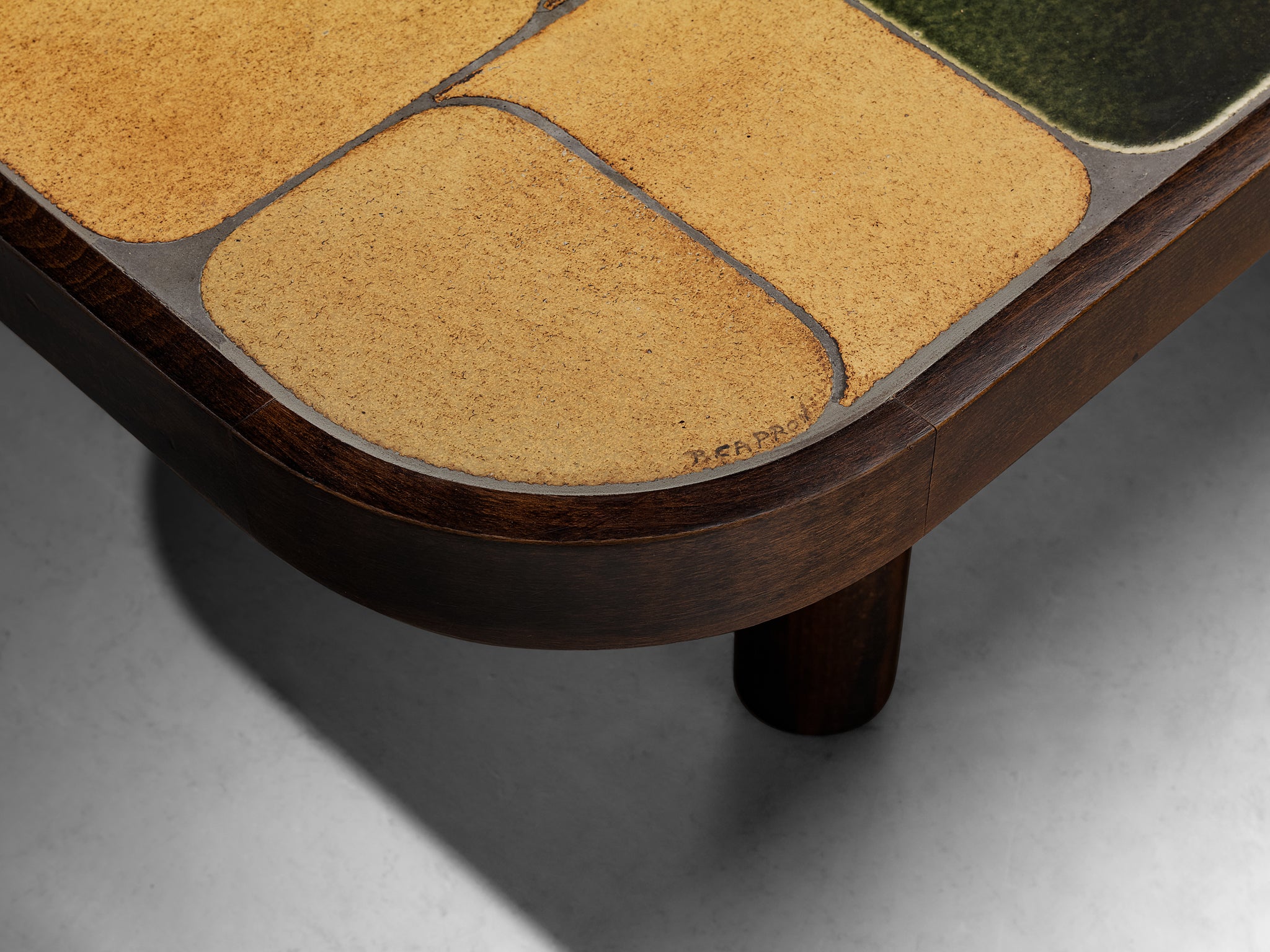 Roger Capron ‘Sou-Chong’ Coffee Table in Ceramic and Wood Tables Morentz