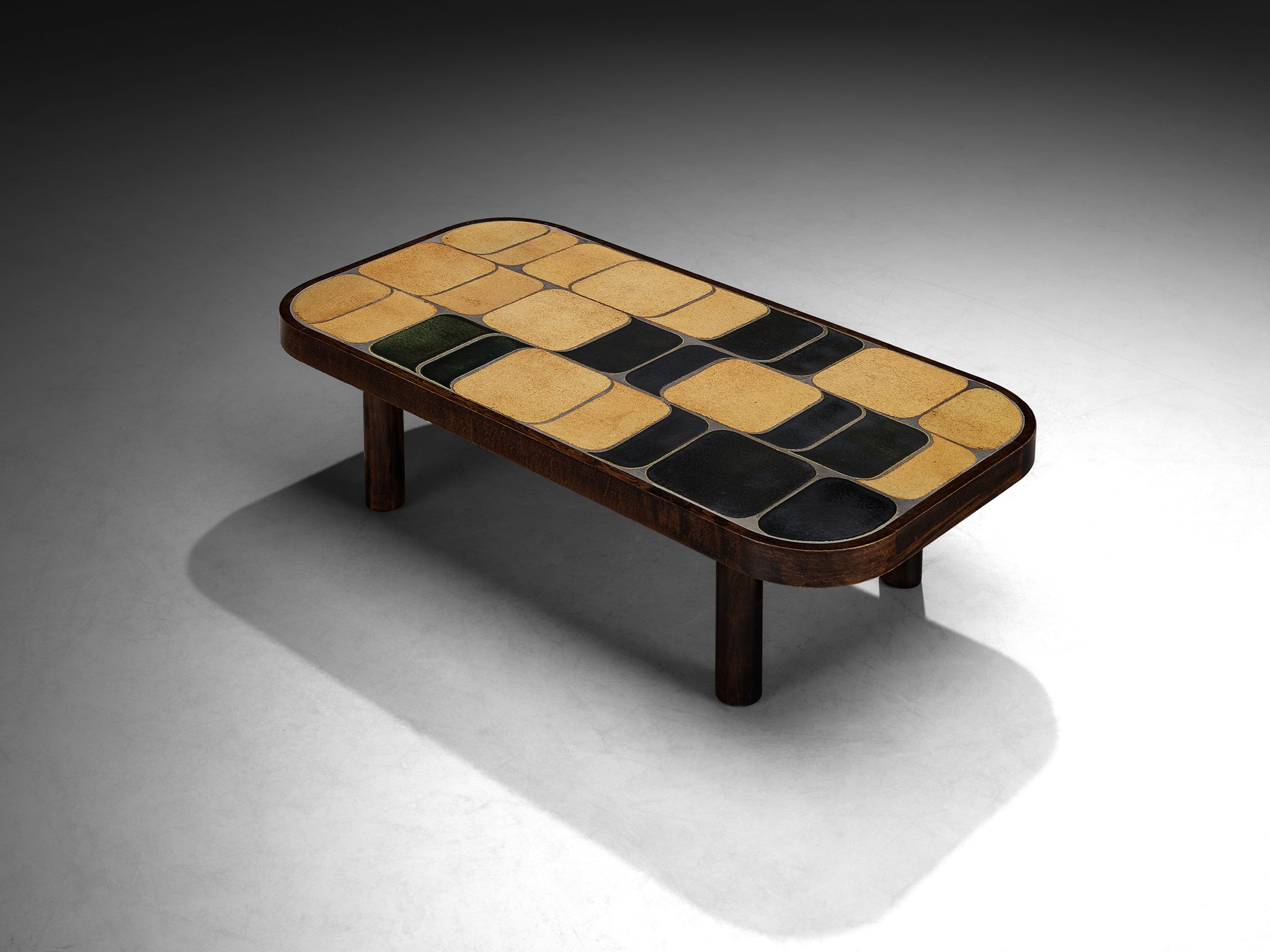Roger Capron ‘Sou-Chong’ Coffee Table in Ceramic and Wood Tables Morentz