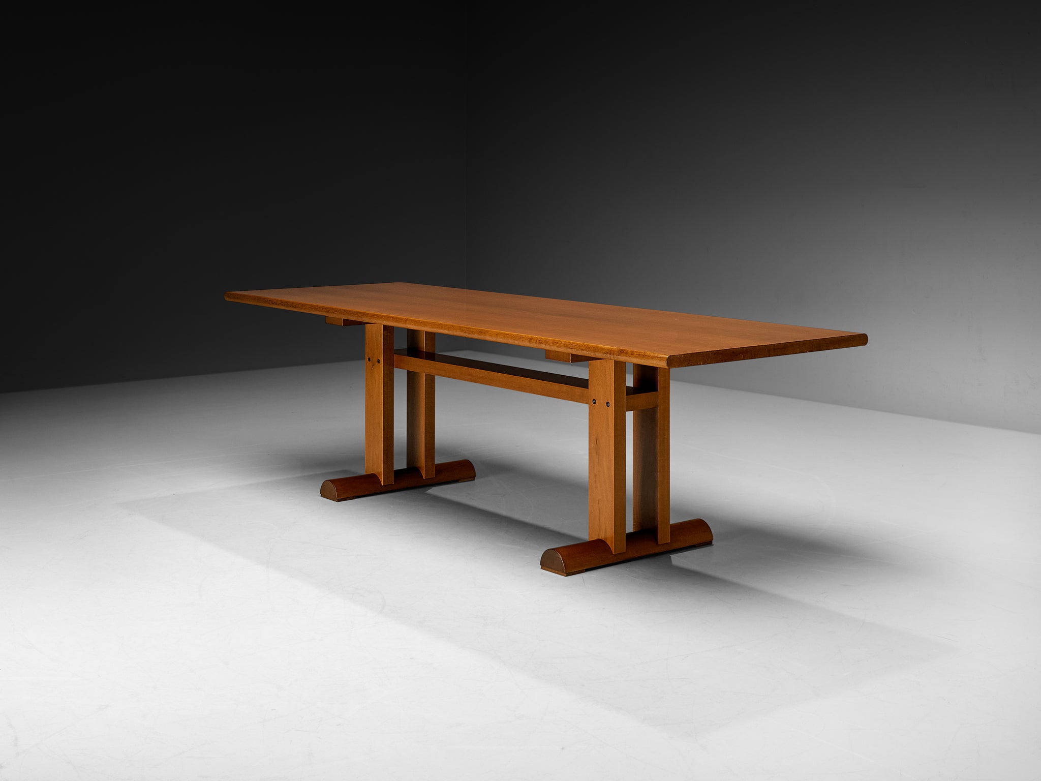 Post-Modern Italian Dining Table in Cherry Wood