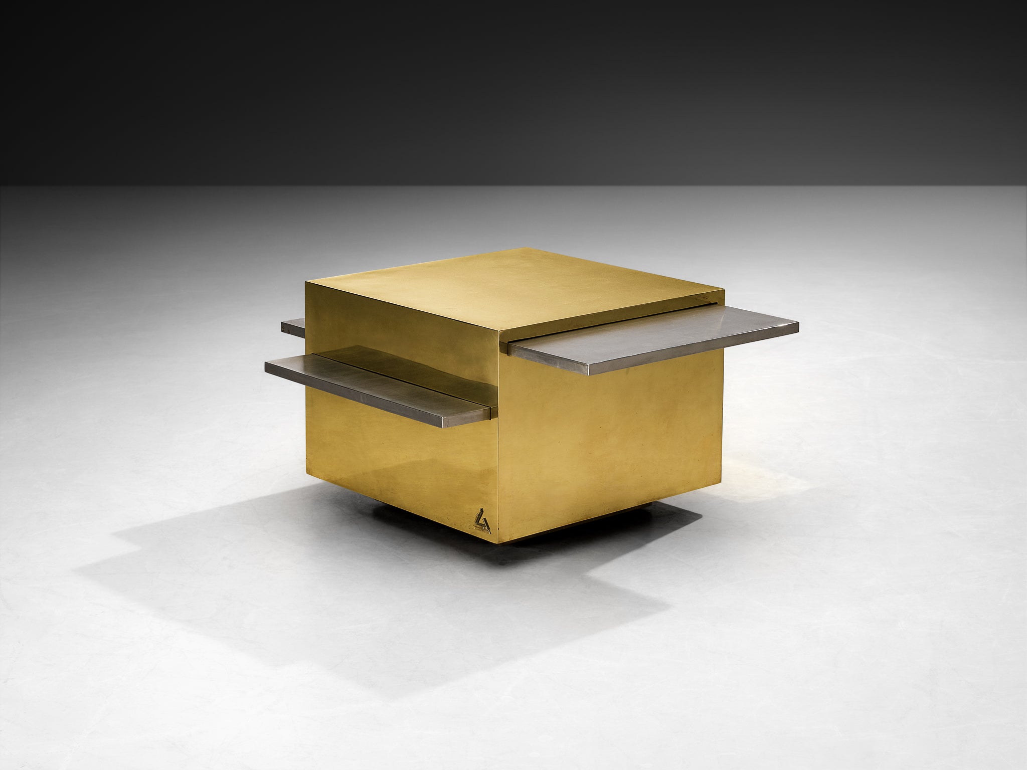 Gabriella Crespi Limited Edition ‘Cubo Magico’ Coffee Table in Brass Tables Morentz