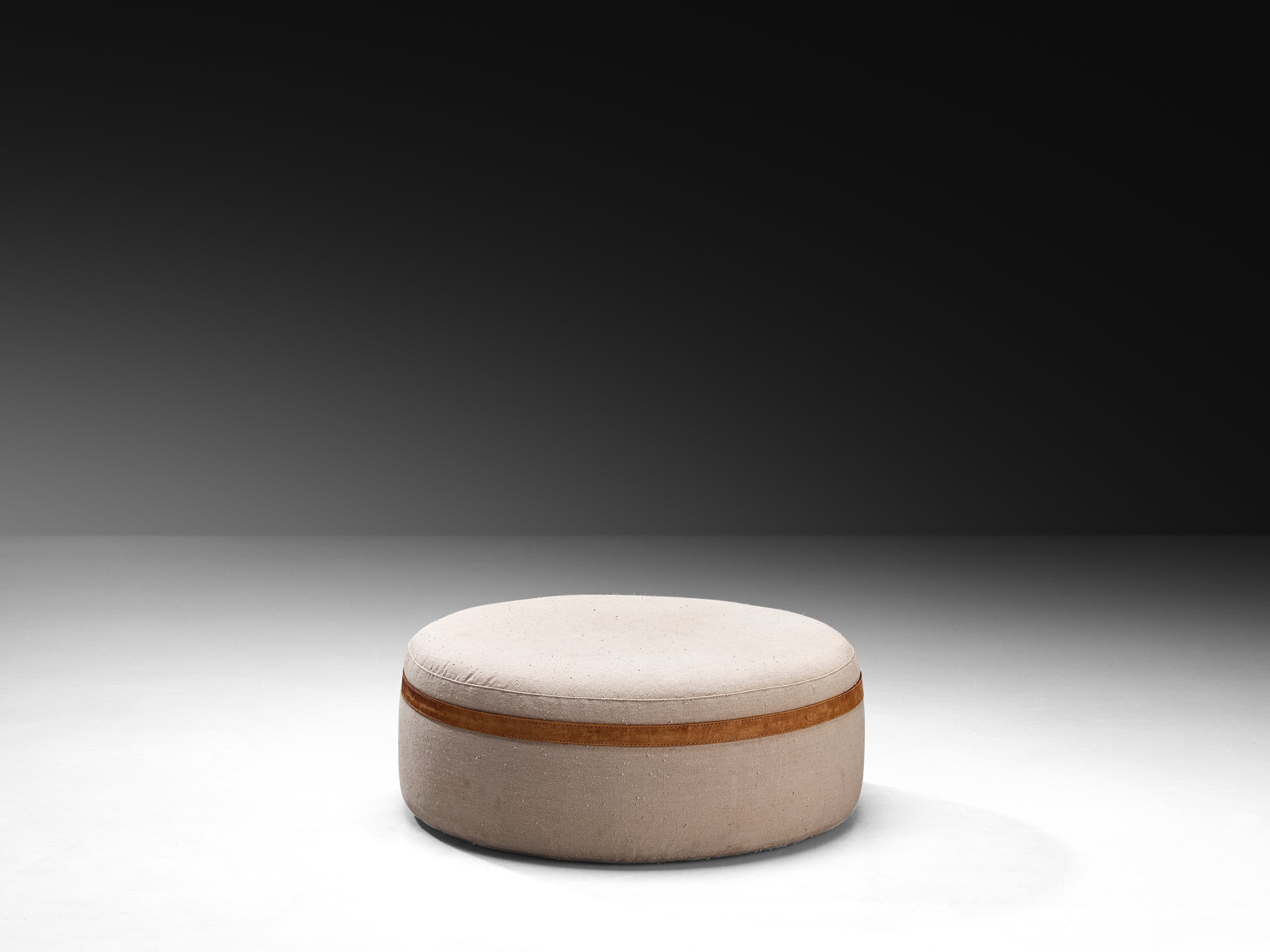 Ivan Schlechter Ottoman in Fabric and Leather Seating Morentz