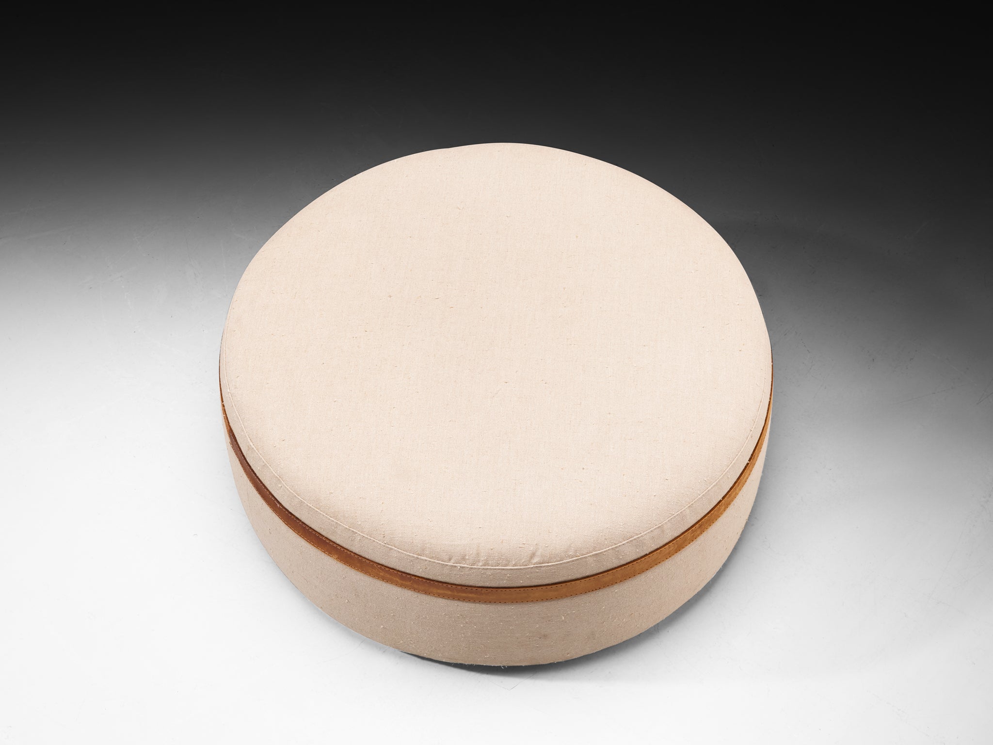 Ivan Schlechter Ottoman in Fabric and Leather Seating Morentz