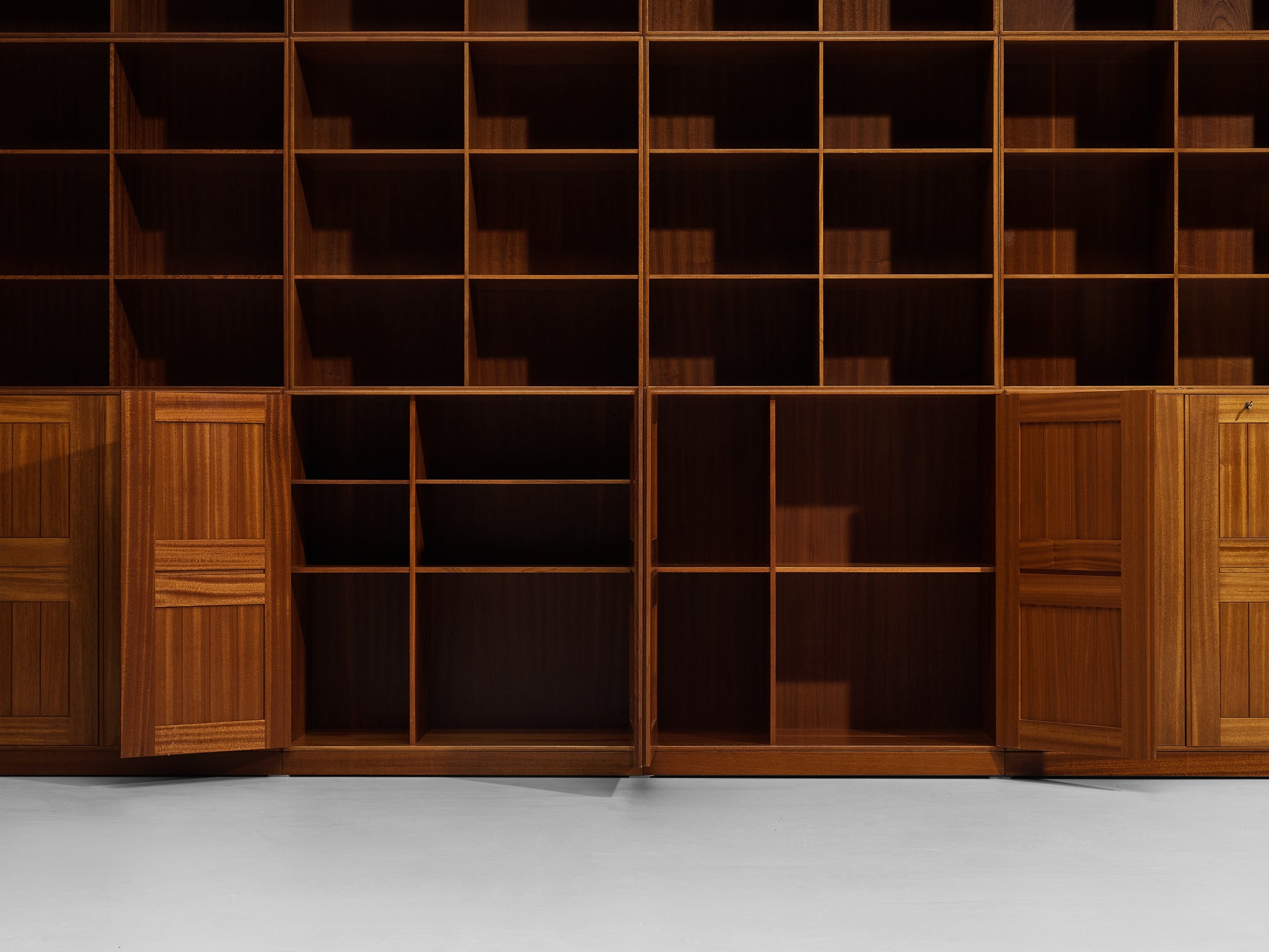 Mogens Koch for Rud Radmussen Monumental Modular Bookcase in Mahogany Case pieces and storage cabinets Morentz