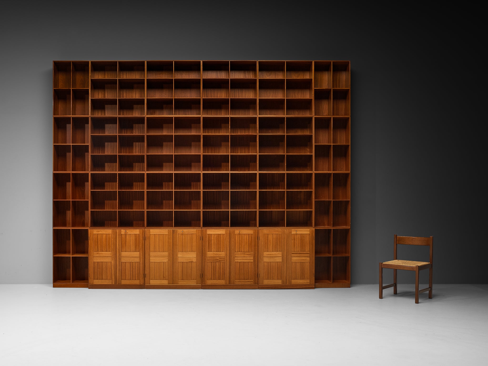 Mogens Koch for Rud Radmussen Monumental Modular Bookcase in Mahogany Case pieces and storage cabinets Morentz