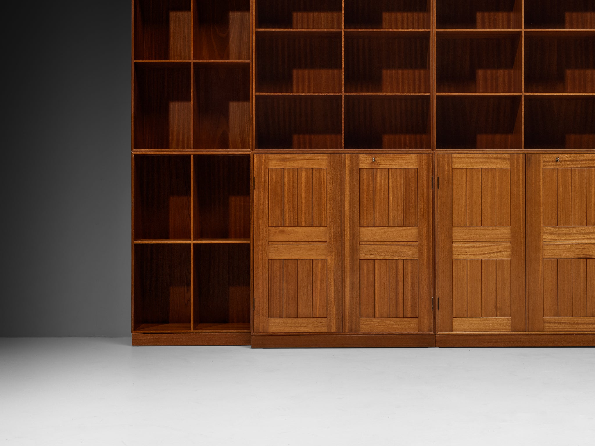 Mogens Koch for Rud Radmussen Monumental Modular Bookcase in Mahogany Case pieces and storage cabinets Morentz