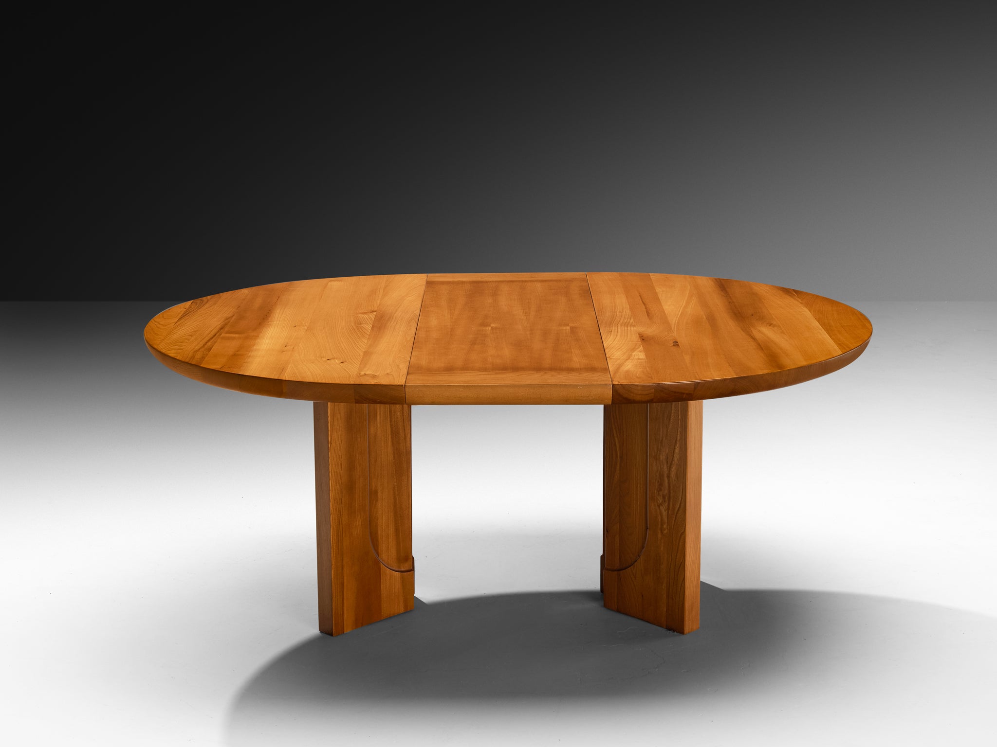 Luigi Gorgoni for Roche Bobois Post-Modern Extendable Elm Dining Table Tables Morentz