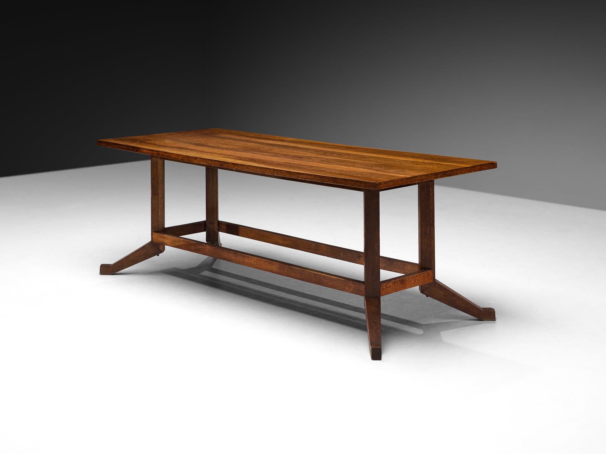 Mid-Century Modern French Oak Dining Table Tables Morentz