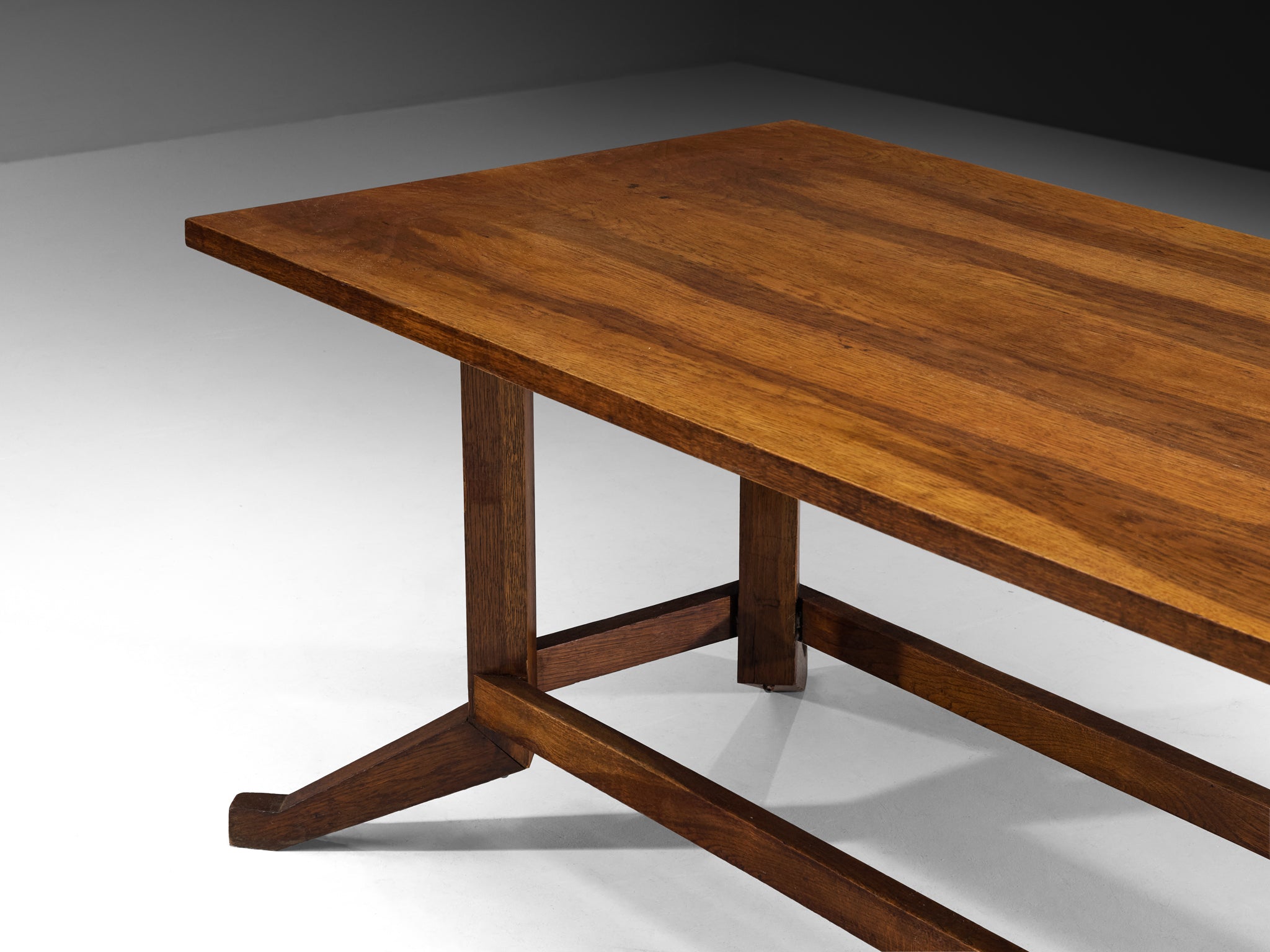 Mid-Century Modern French Oak Dining Table Tables Morentz