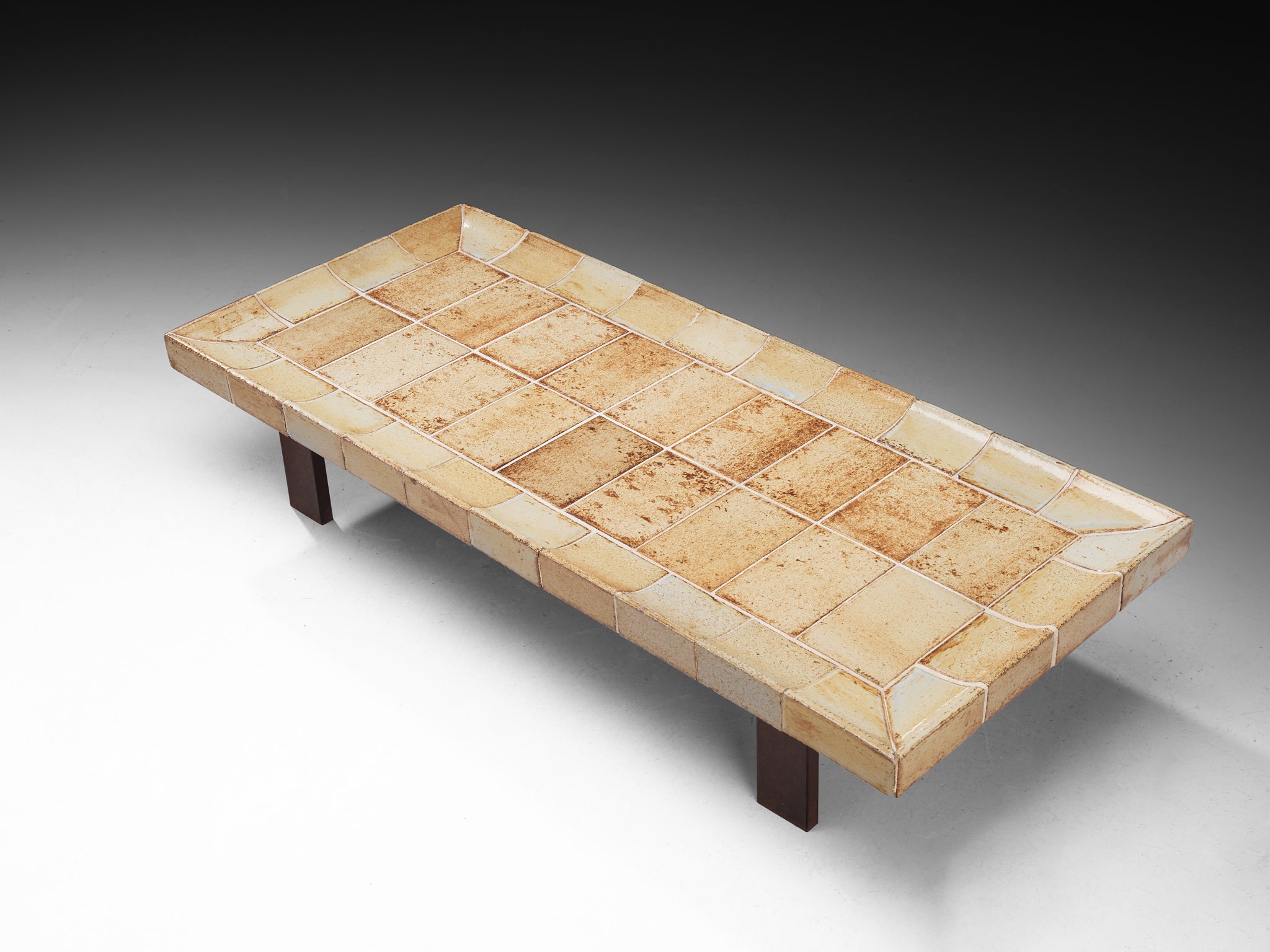 Roger Capron 'Cuvette' Coffee Table in Ceramic and Iron Tables Morentz