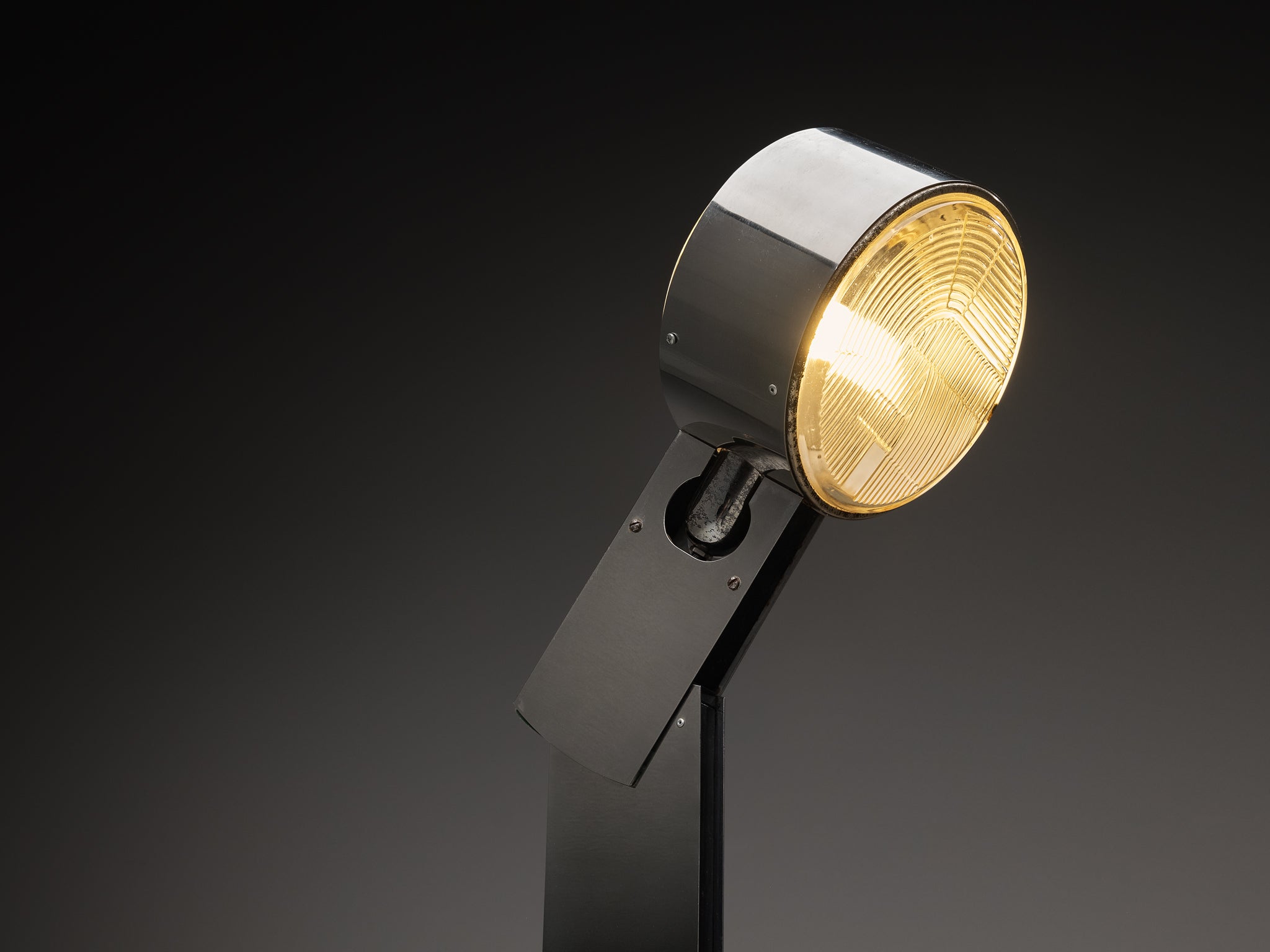 Rare G. Fantinato for Febo Luce 'Faro' Floor Lamp in Steel and Marble Lighting Morentz