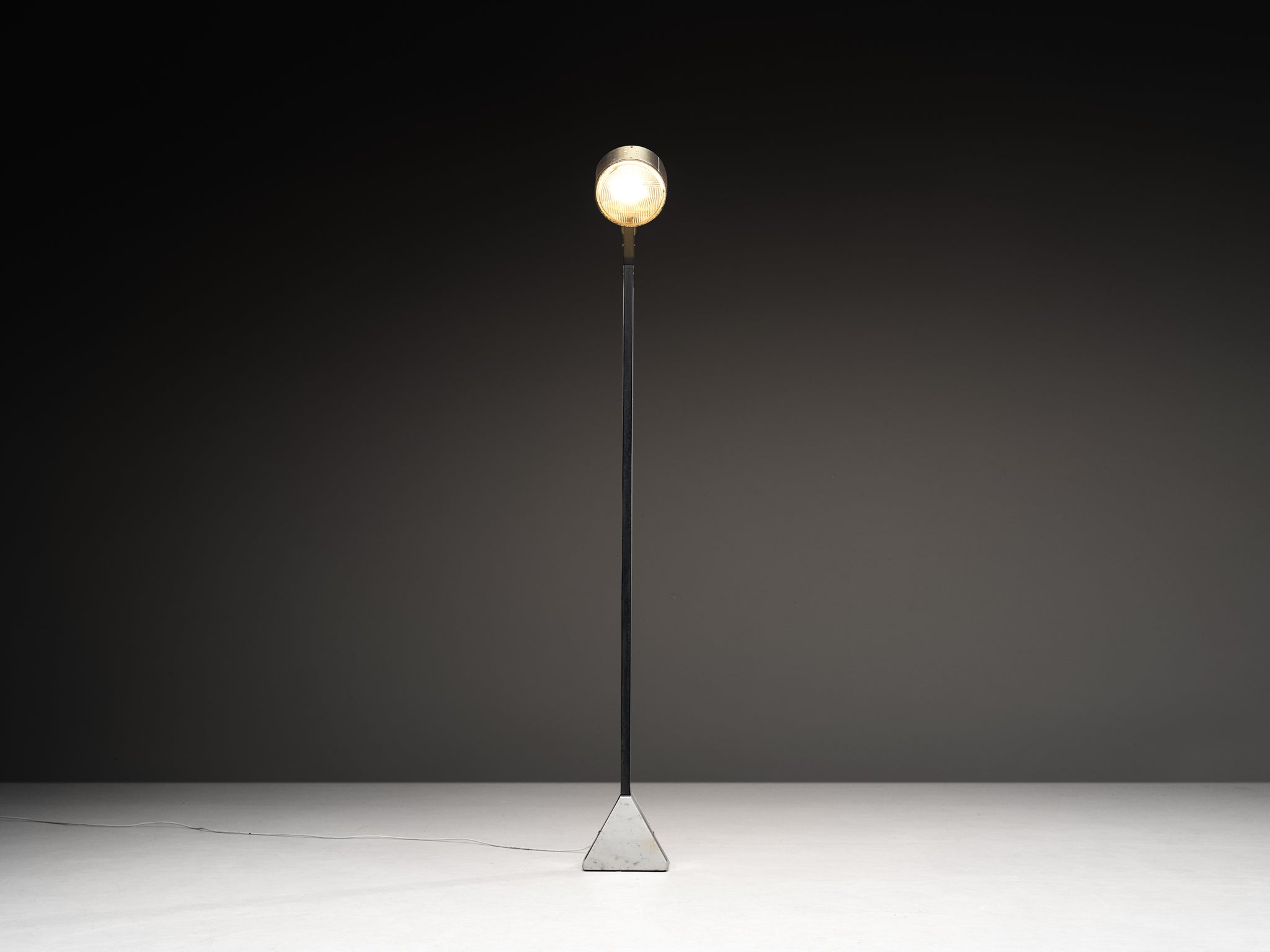 Rare G. Fantinato for Febo Luce 'Faro' Floor Lamp in Steel and Marble Lighting Morentz