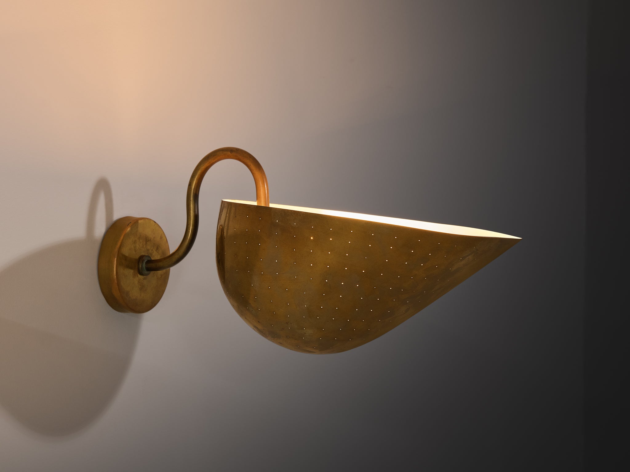 Carl-Axel Acking '5019' Wall Lights in Perforated Brass Lighting Morentz