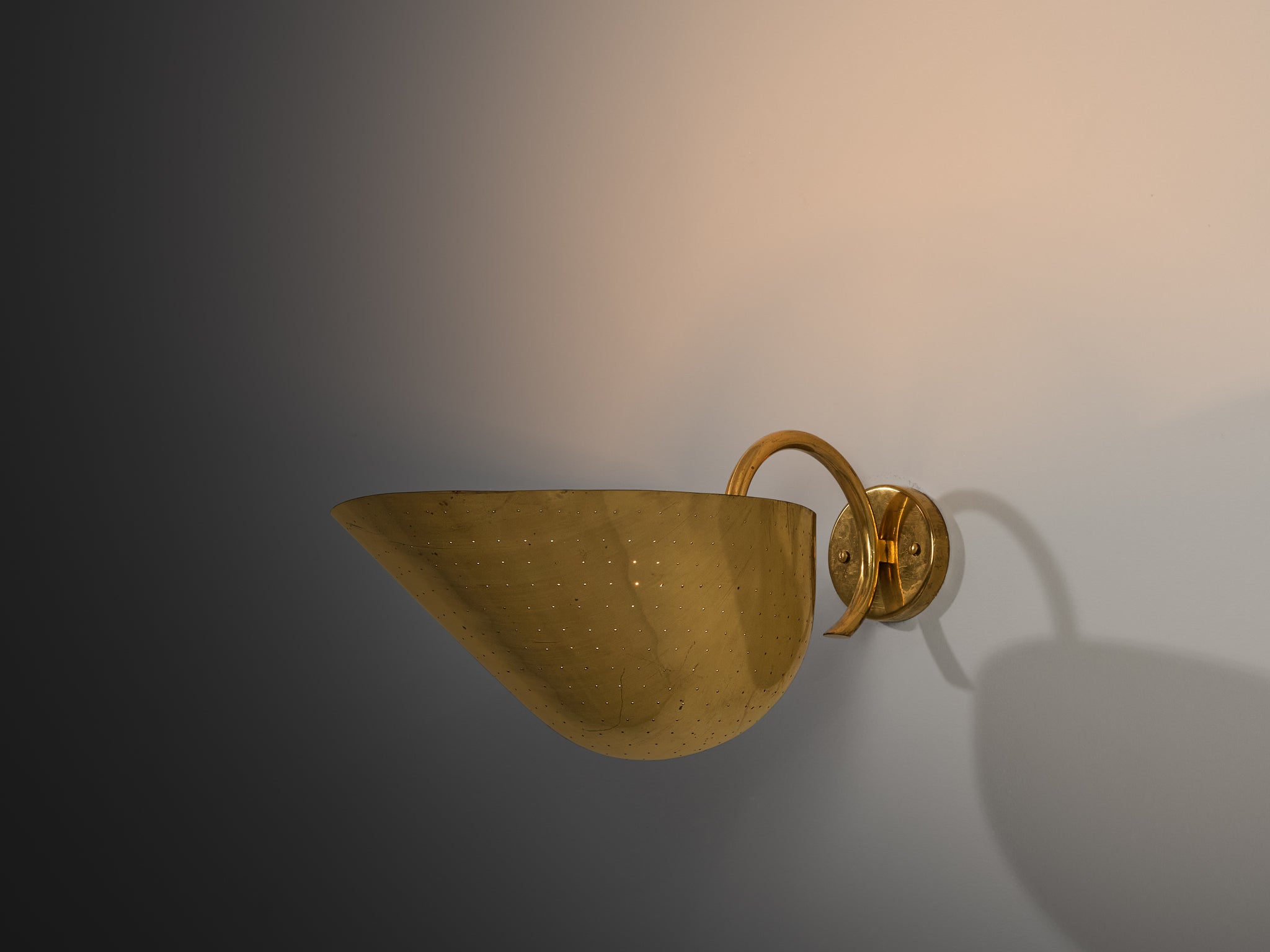 Carl-Axel Acking Wall Light in Perforated Brass Lighting Morentz