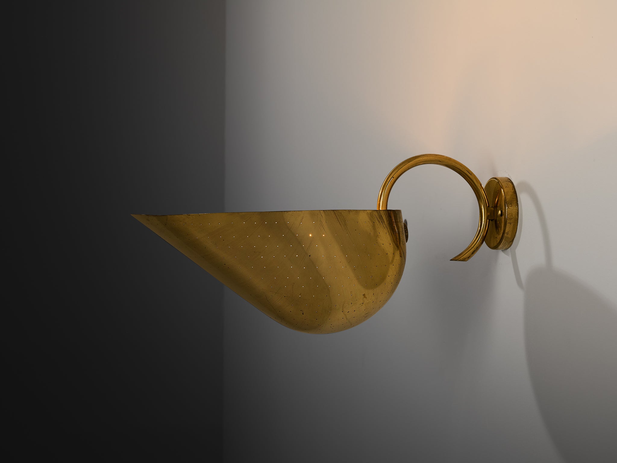 Carl-Axel Acking Wall Light in Perforated Brass Lighting Morentz