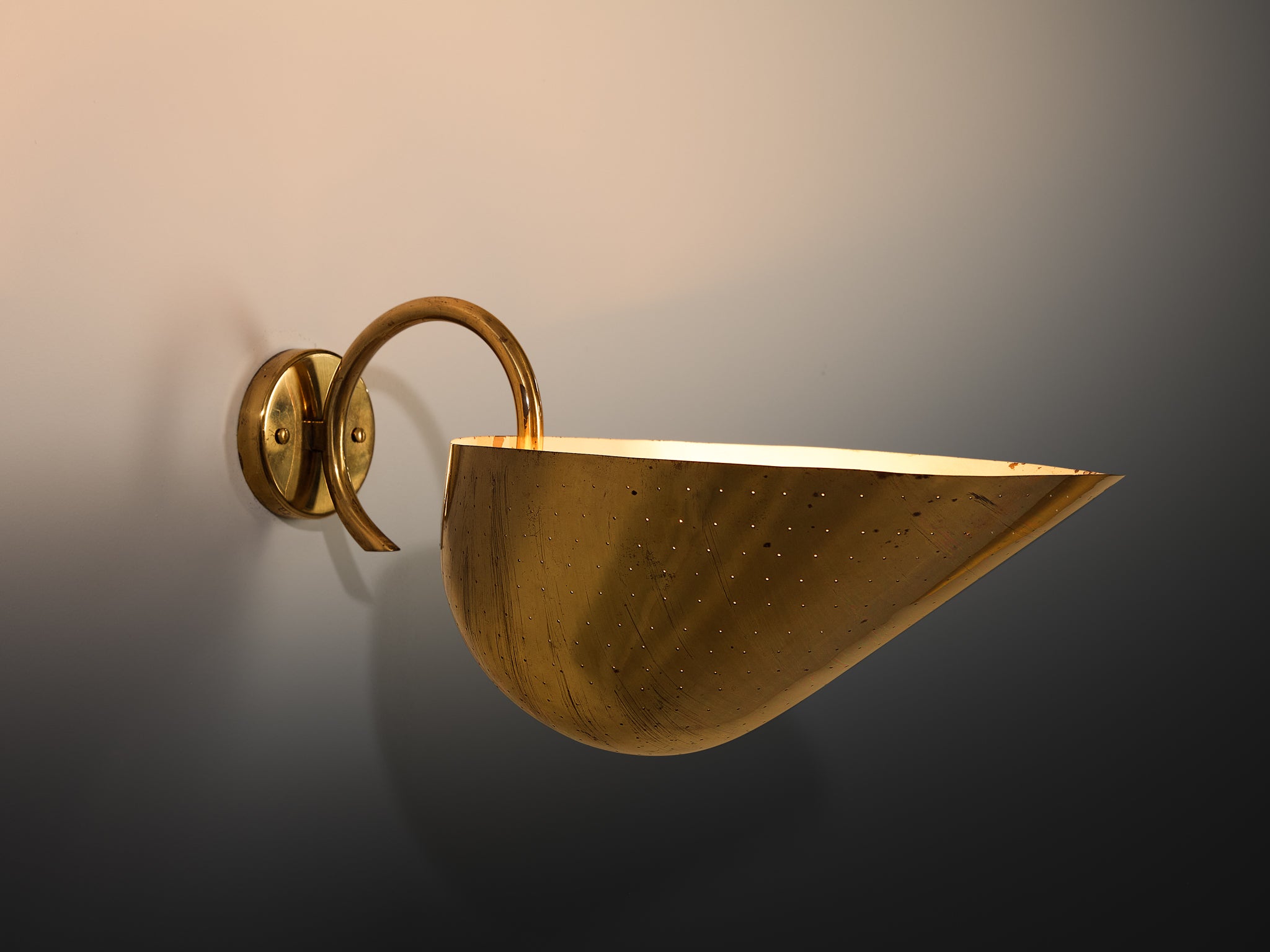 Carl-Axel Acking Wall Light in Perforated Brass Lighting Morentz