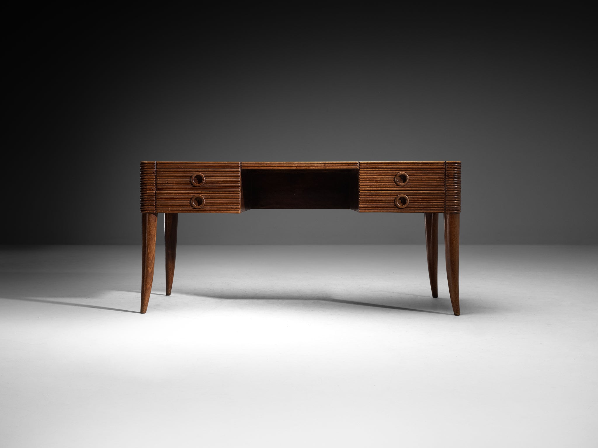 Paolo Buffa for Galdino Maspero Writing Desk in Walnut Tables Morentz