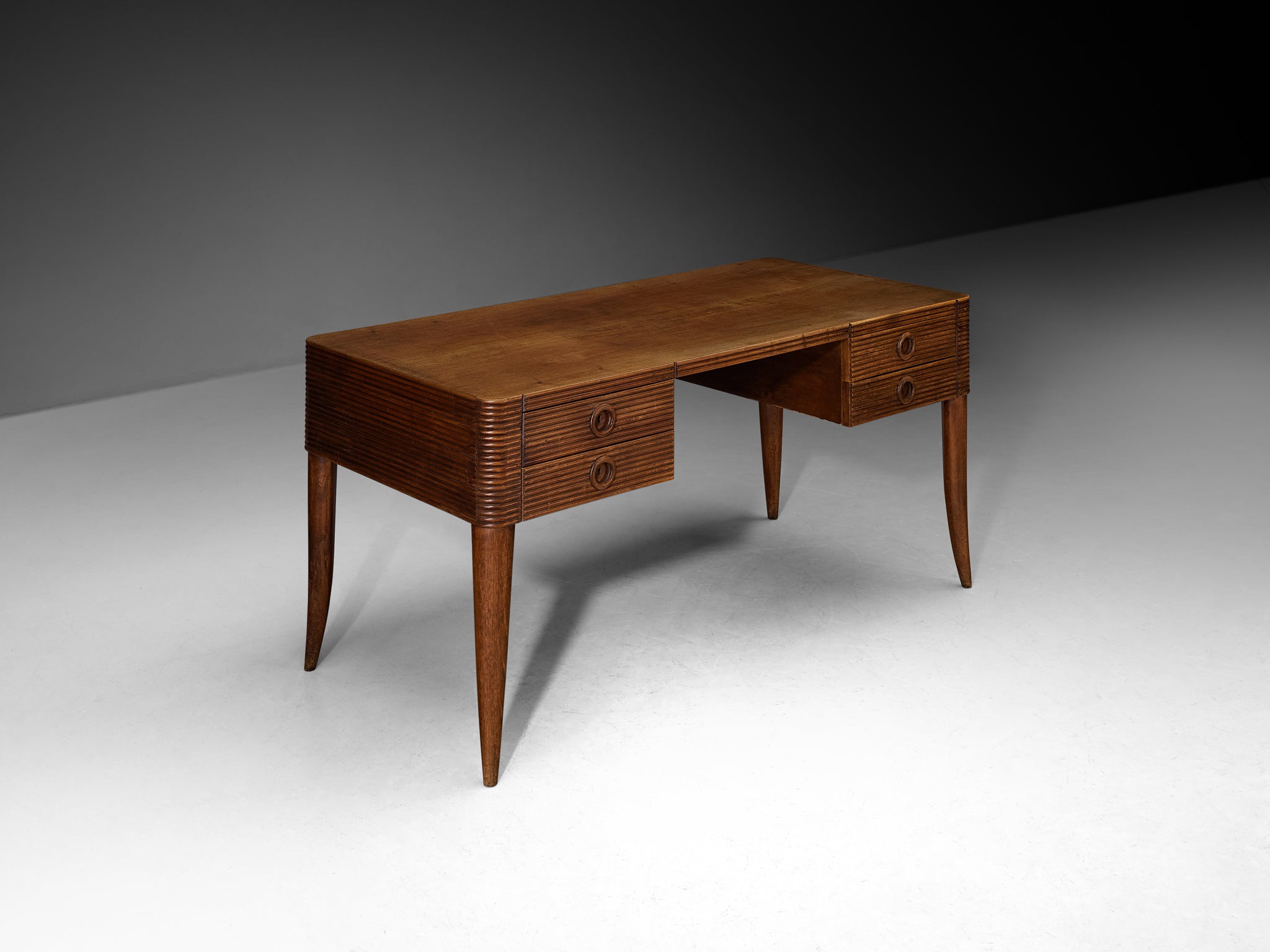 Paolo Buffa for Galdino Maspero Writing Desk in Walnut Tables Morentz
