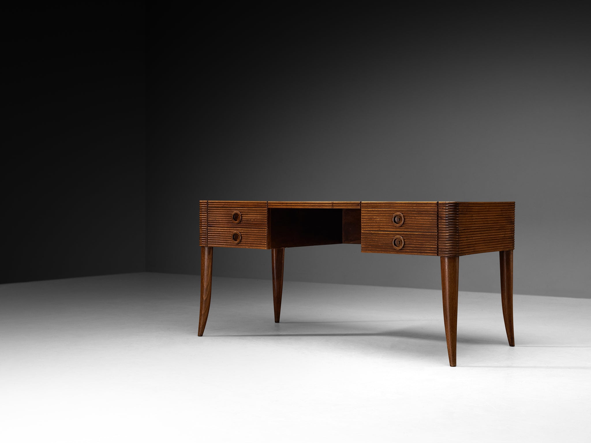 Paolo Buffa for Galdino Maspero Writing Desk in Walnut Tables Morentz