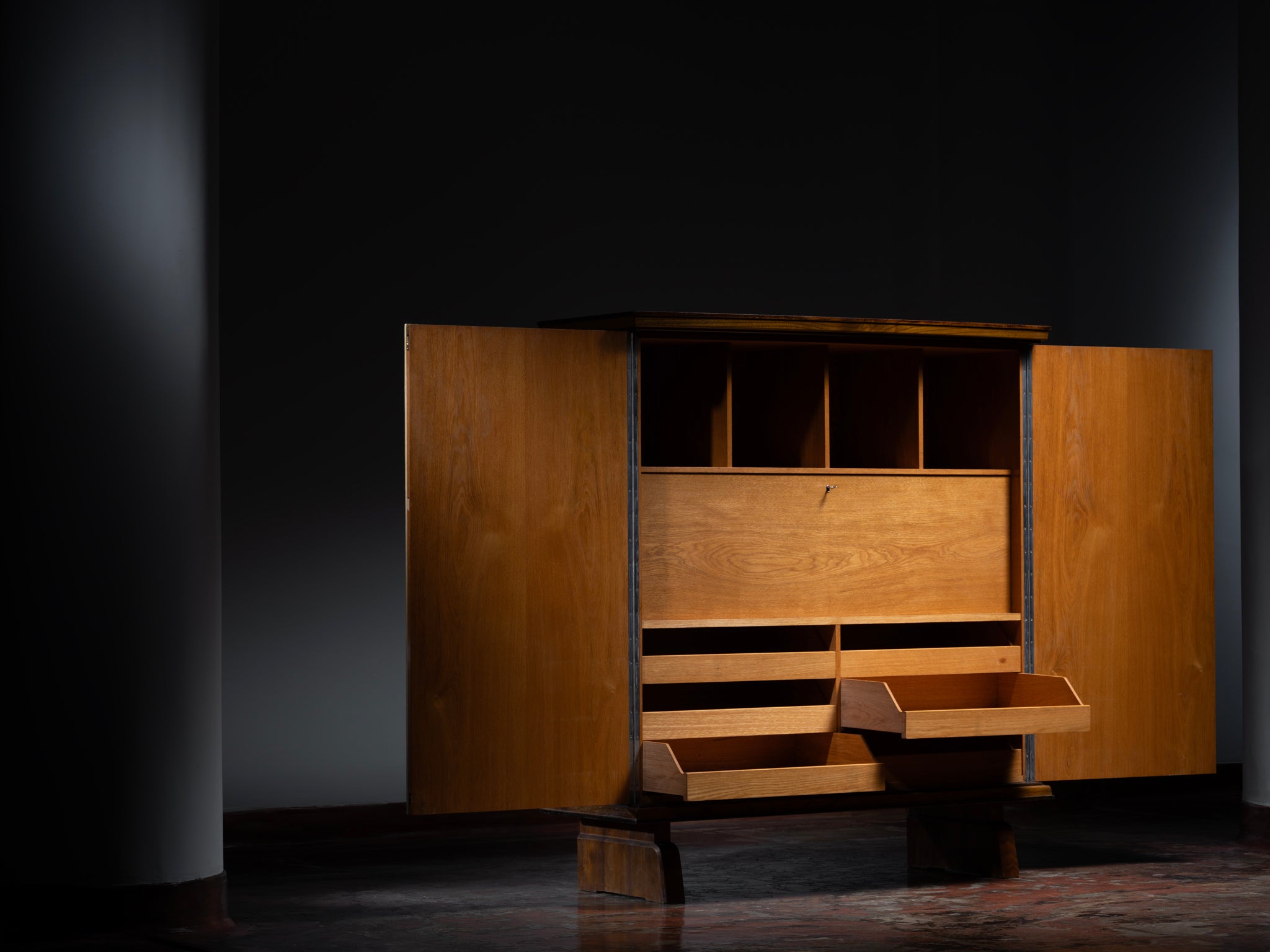 Otto Schulz for Boet Rare Cabinet with Brass Nails Case pieces and storage cabinets Morentz