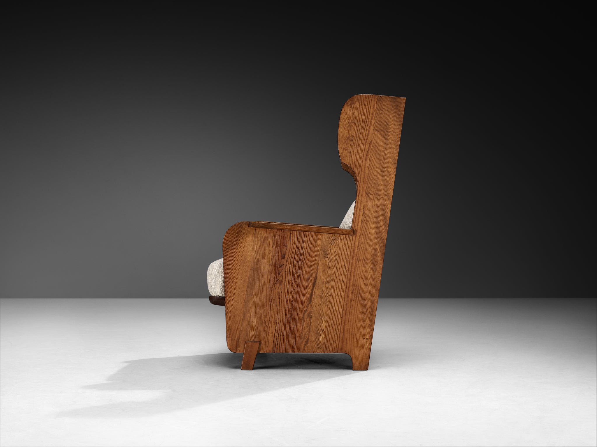 Axel Einar Hjorth 'Lovö' Lounge Chair in Solid Pine