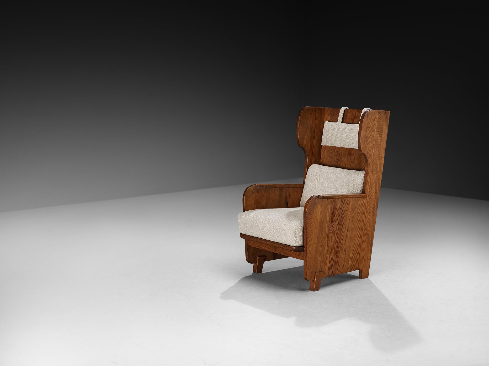 Axel Einar Hjorth 'Lovö' Lounge Chair in Solid Pine Seating Morentz