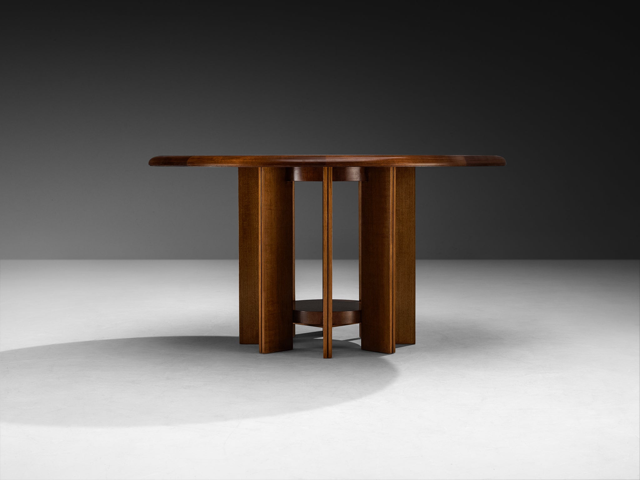 Italian Round Dining Table in Walnut Tables Morentz