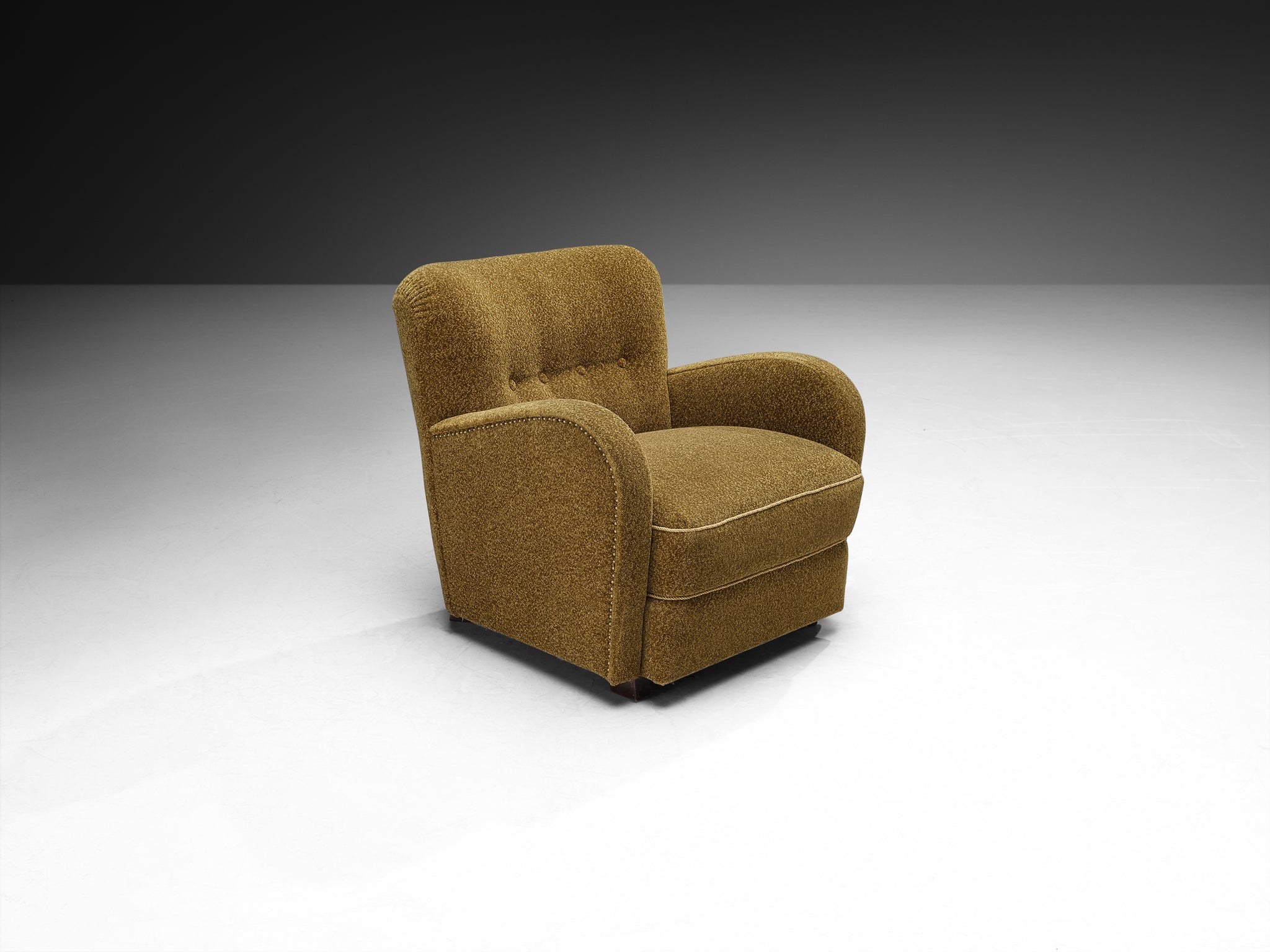 Art Deco Lounge Chairs with Sculpted Curved Form Seating Morentz