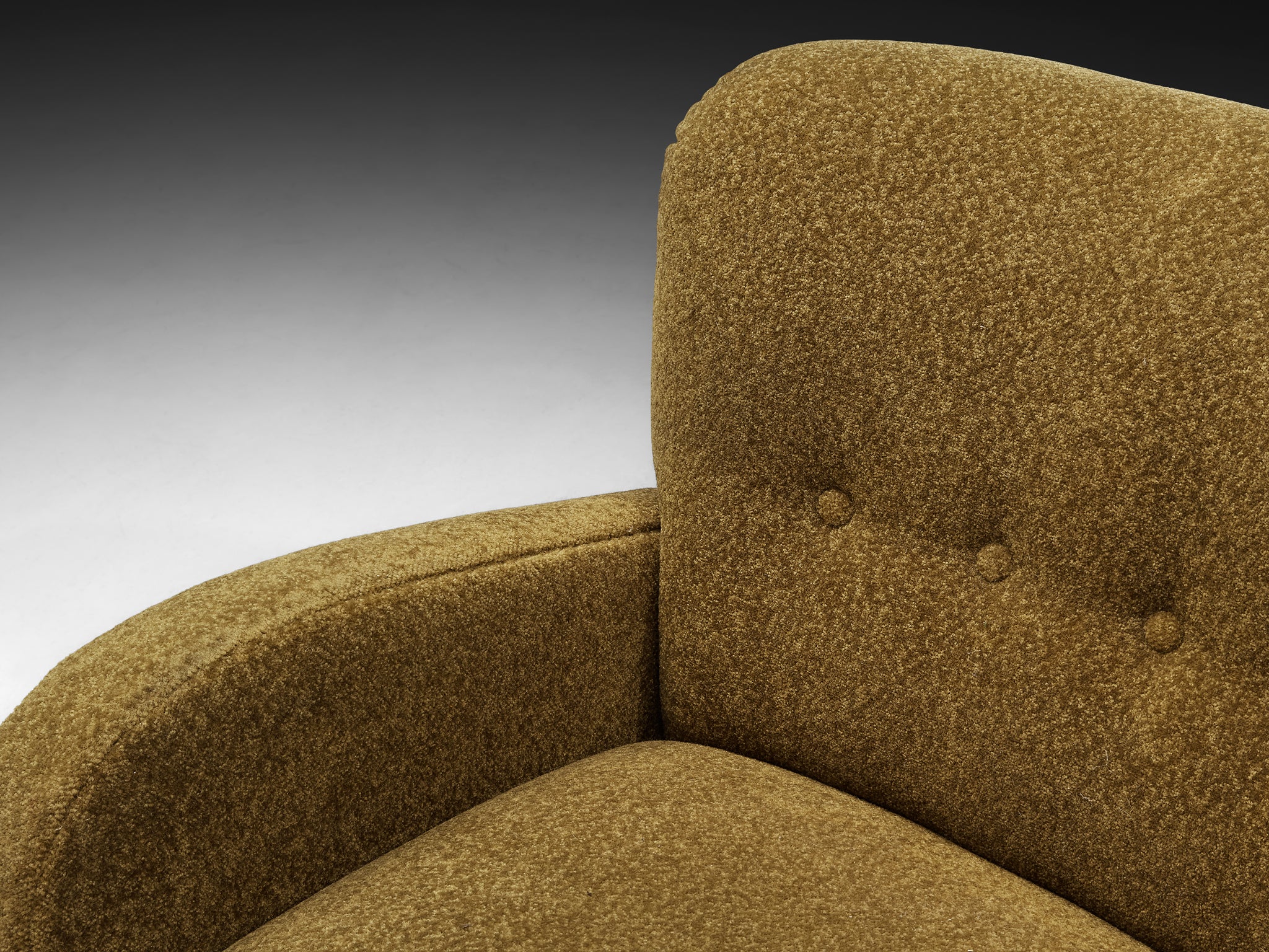 Art Deco Lounge Chairs with Sculpted Curved Form Seating Morentz