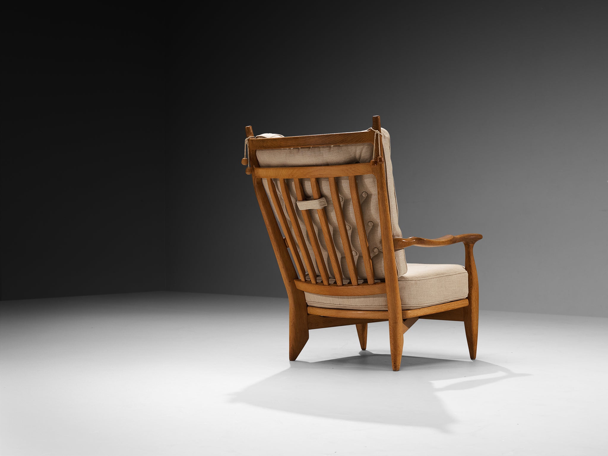 Guillerme & Chambron for Votre Maison Pair of 'Edouard' Lounge Chairs in Oak Seating Morentz