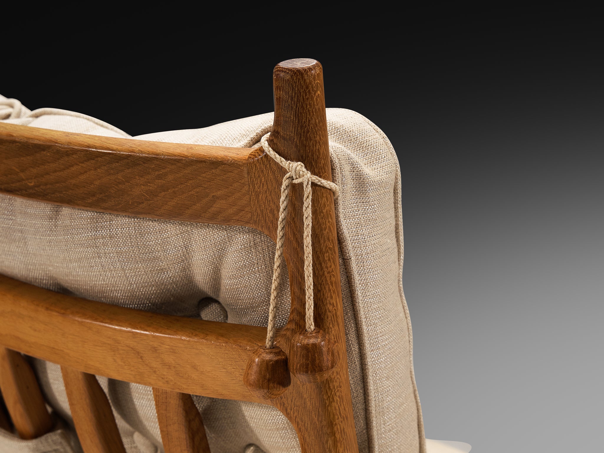 Guillerme & Chambron for Votre Maison Pair of 'Edouard' Lounge Chairs in Oak Seating Morentz