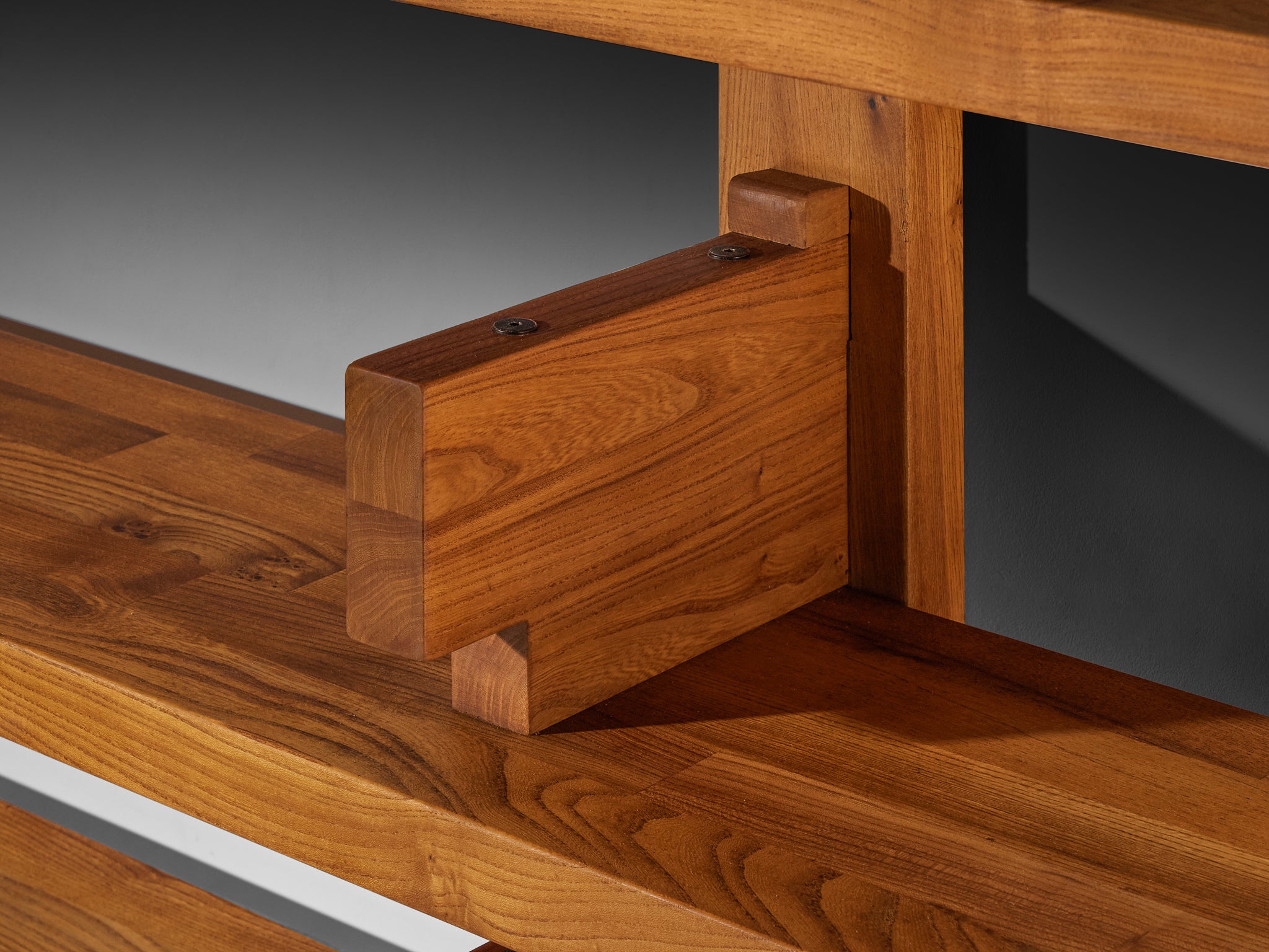 Early Pierre Chapo 'B17C' Bibliothèque in Solid Elm 284 cm / 111.81 in. Case pieces and storage cabinets Morentz