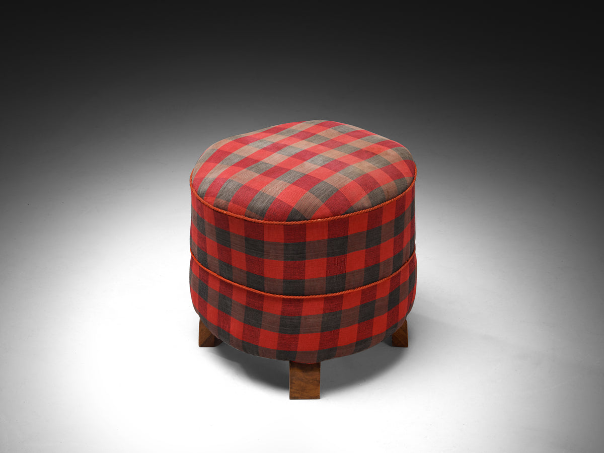 Jindrich Halabala Stools in Decorative Upholstery Seating Morentz