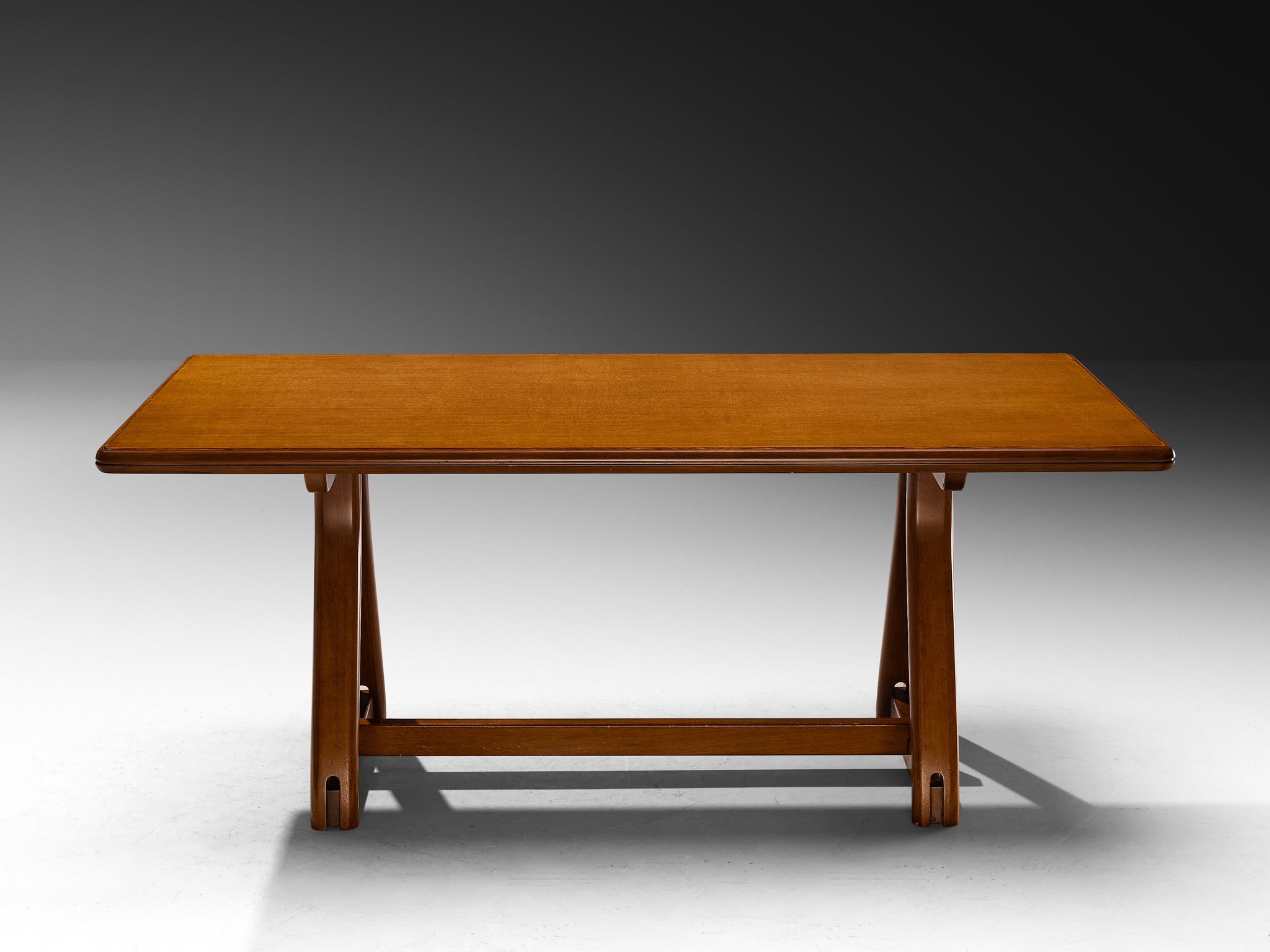 Postmodern Italian Dining Table in Walnut Tables Morentz
