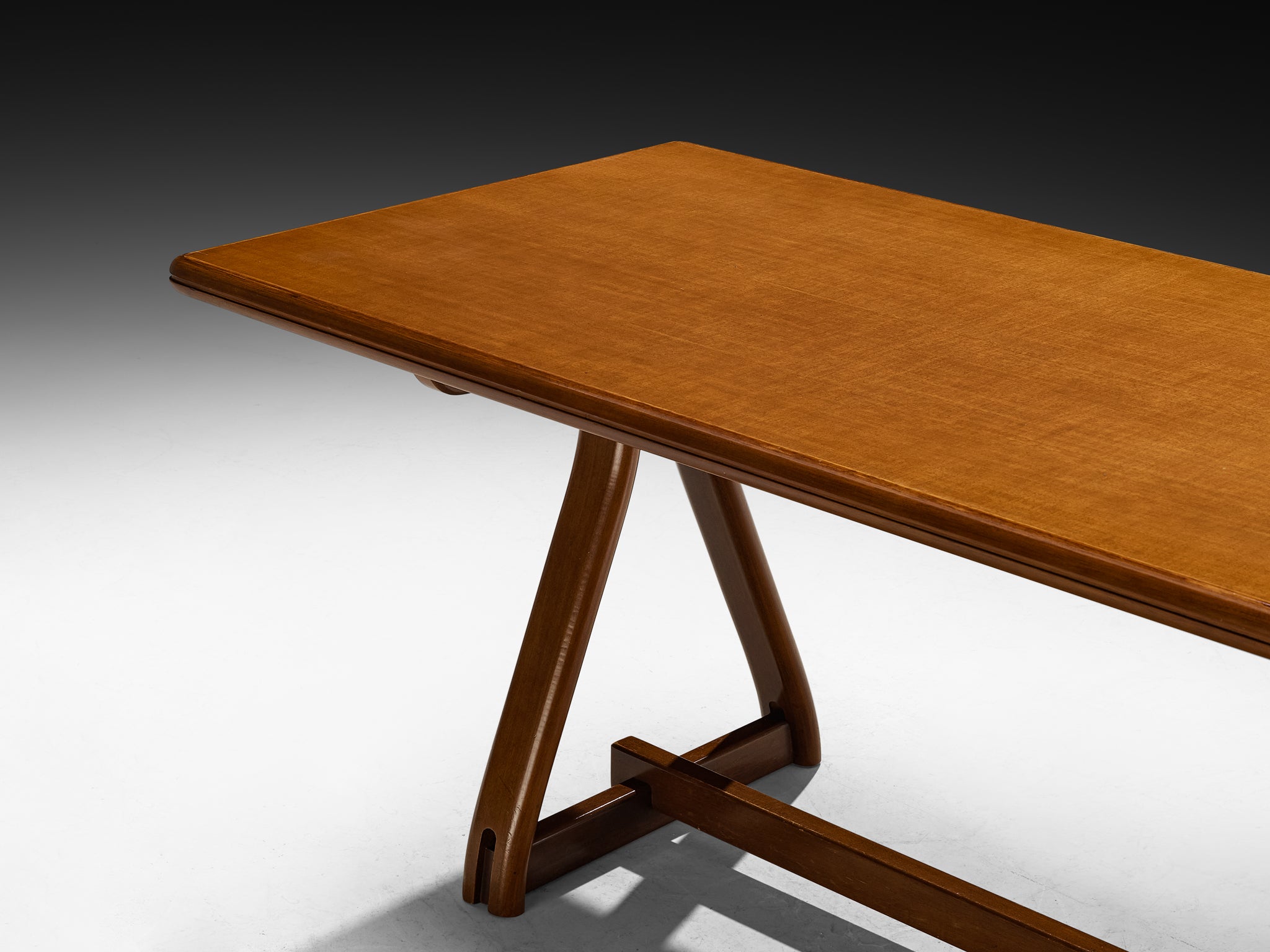 Postmodern Italian Dining Table in Walnut Tables Morentz