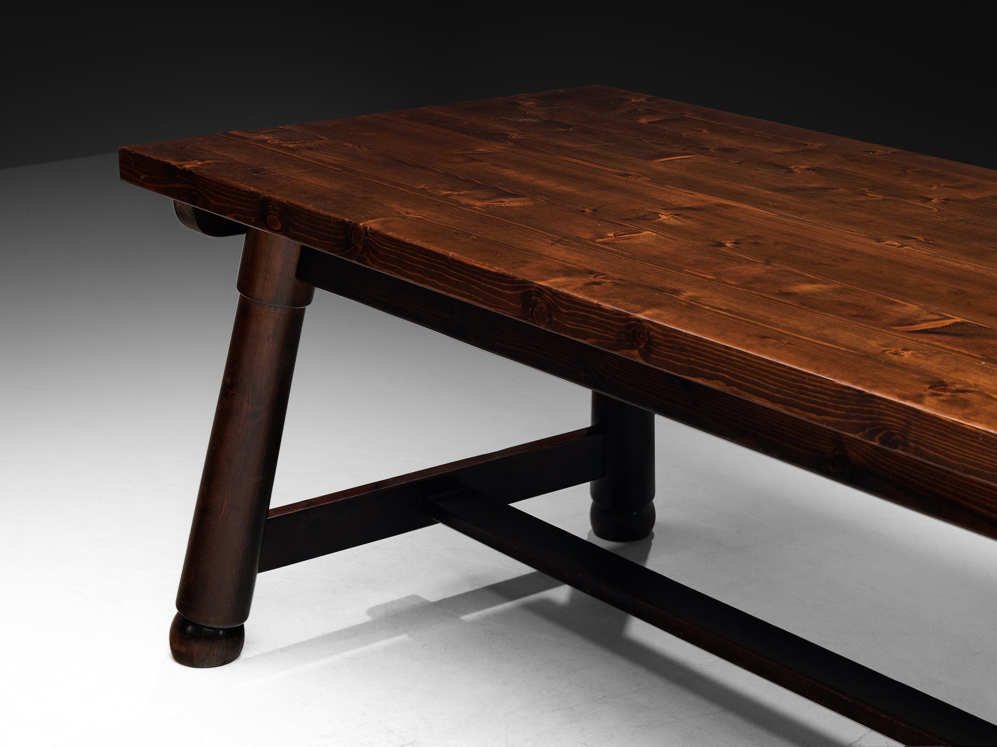 Georges Robert French Rustic Modern Dining Table in Pine Wood Tables Morentz