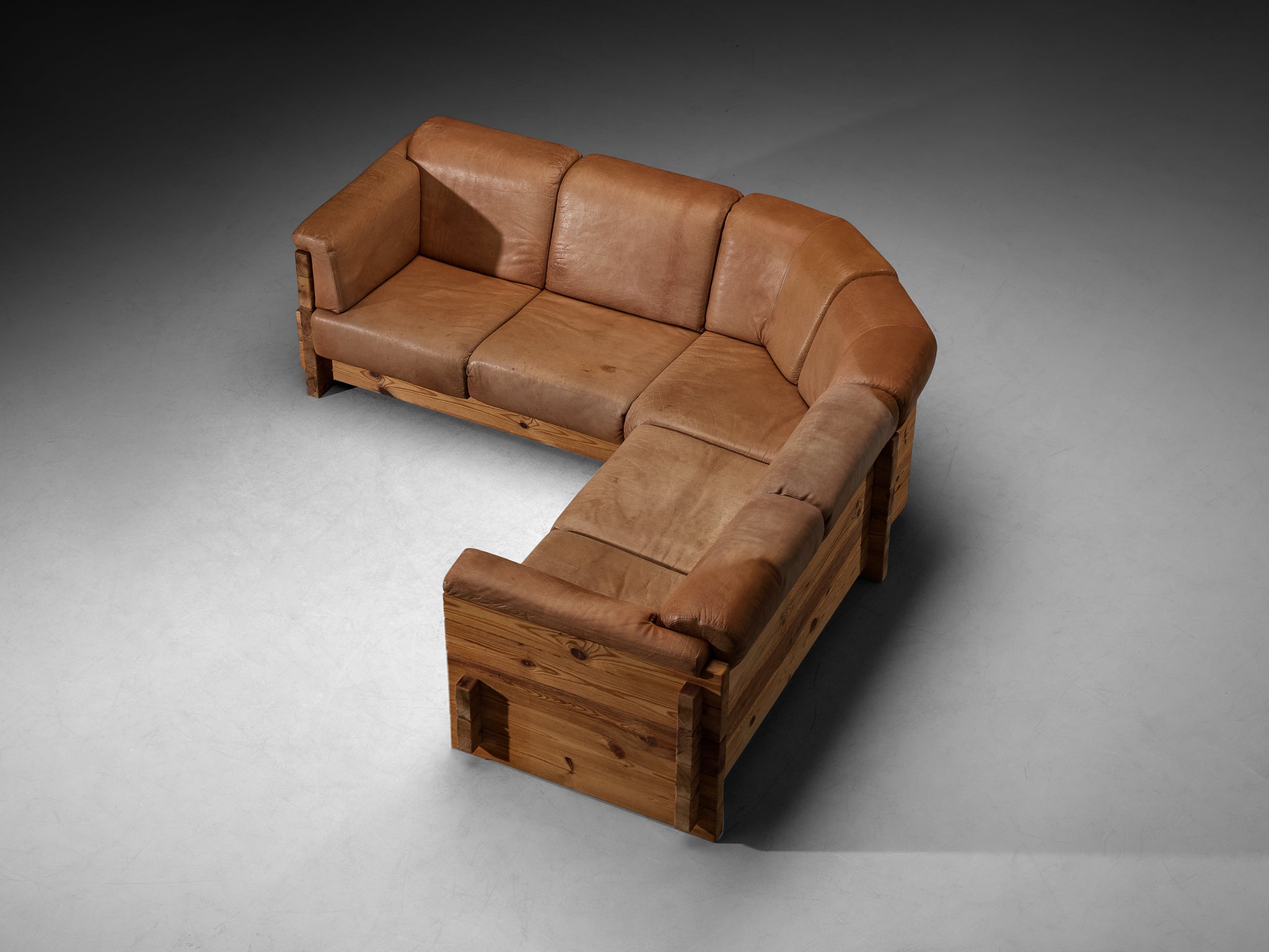 soffia クェート館 Hans Jørgen Frydendal for Modul Bygge System Corner Sofa in Solid Pine