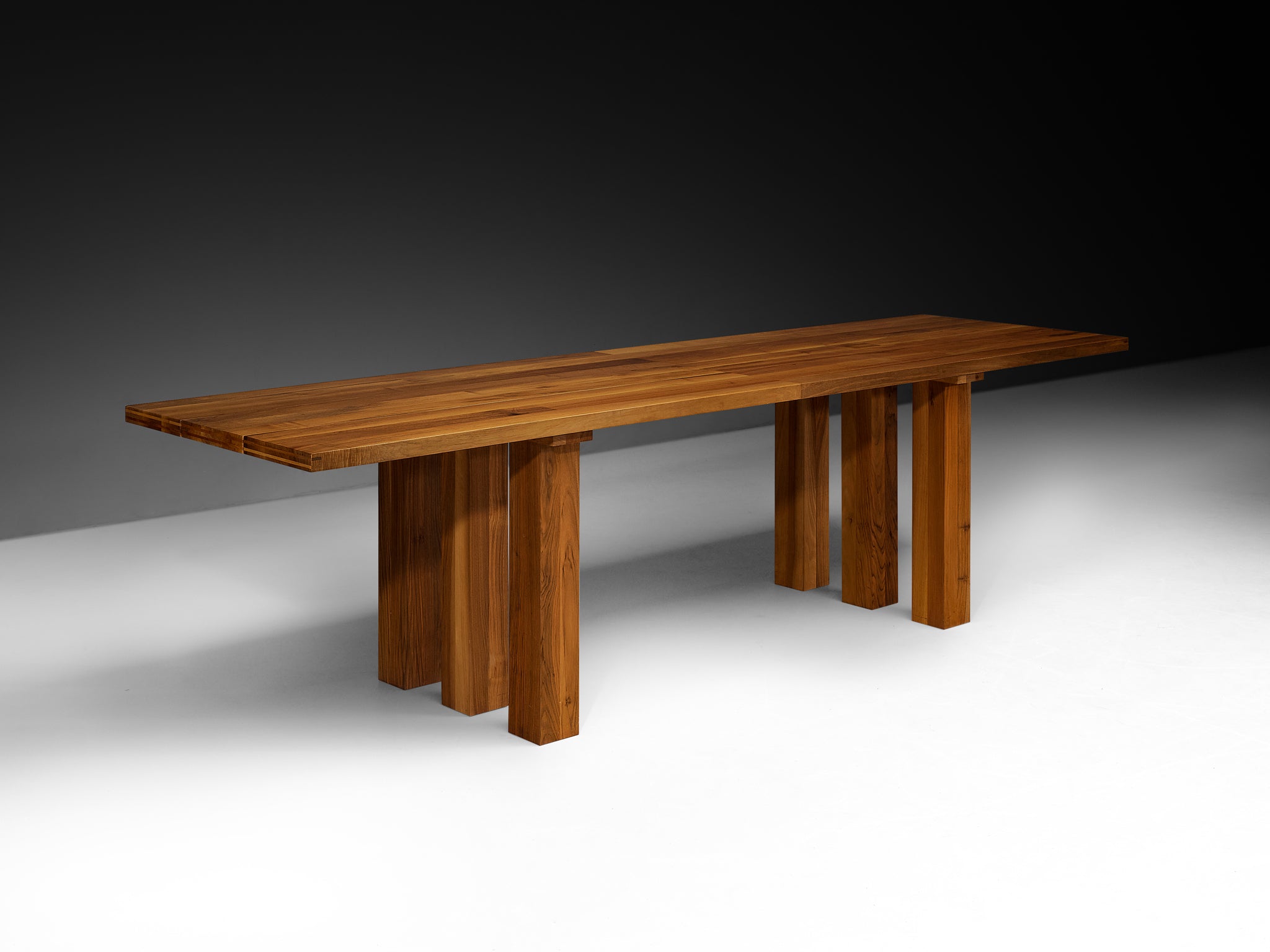 Mario Bellini for Cassina 'La Basilica' Dining Table in Walnut 280cm/110in